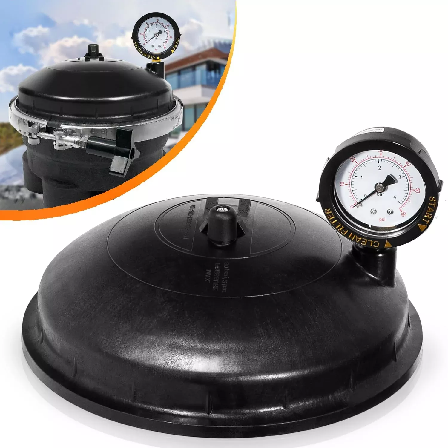005-302-4300-03 Replace for Paramount Water Valve Top Dome Complete Assembly with Gauge and Pause