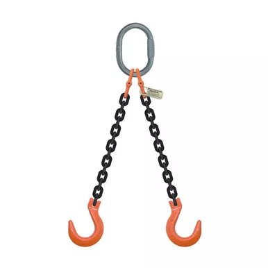 1/2" x 10 ft Type DOF 2-Leg Grade 100 Chain Sling - 26000 lbs WLL