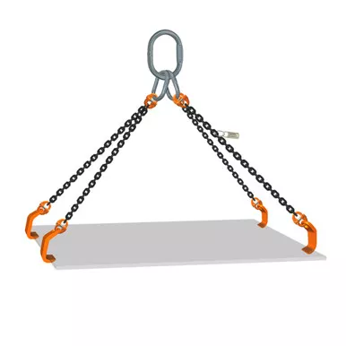 1/2" x 15 ft Type QOBW 4-Leg Grade 100 Chain Sling - 39000 lbs WLL