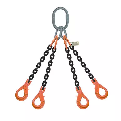1/2" x 20 ft Type QOSL 4-Leg Grade 100 Chain Sling - 39000 lbs WLL
