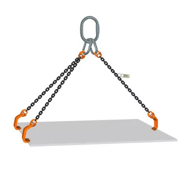 1/2" x 5 ft Type TOBW 3-Leg Grade 100 Chain Sling - 39000 lbs WLL