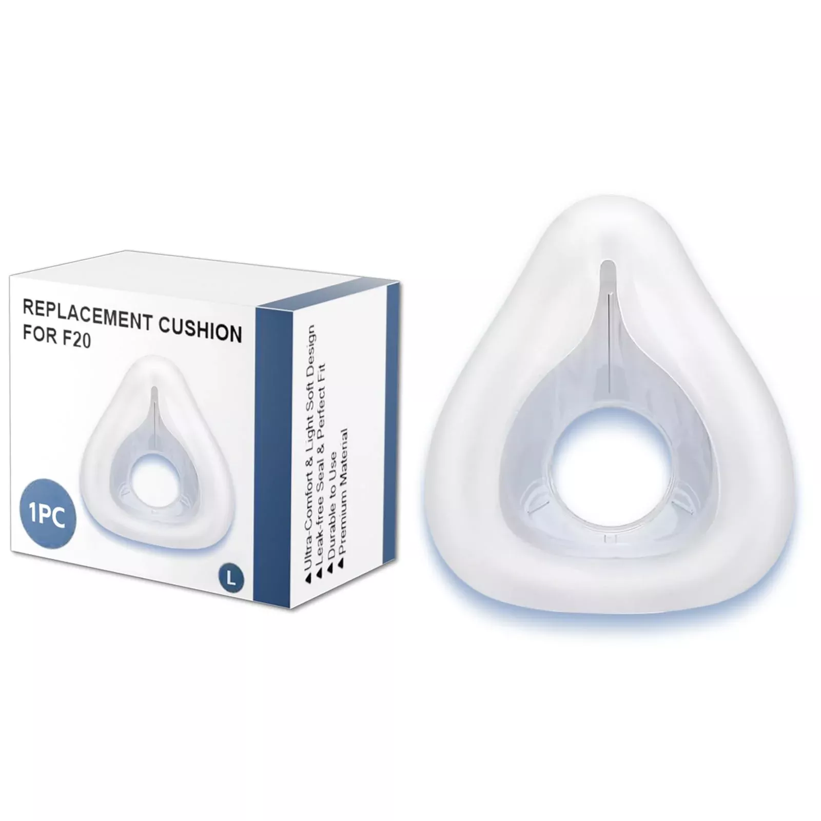 1 Pack Replacement Cushion Compatible with ResMed AirFit F20 Large, F20 Full Face CPAP Mask Cushion Supplies, Covers Nose and Mouth (1)