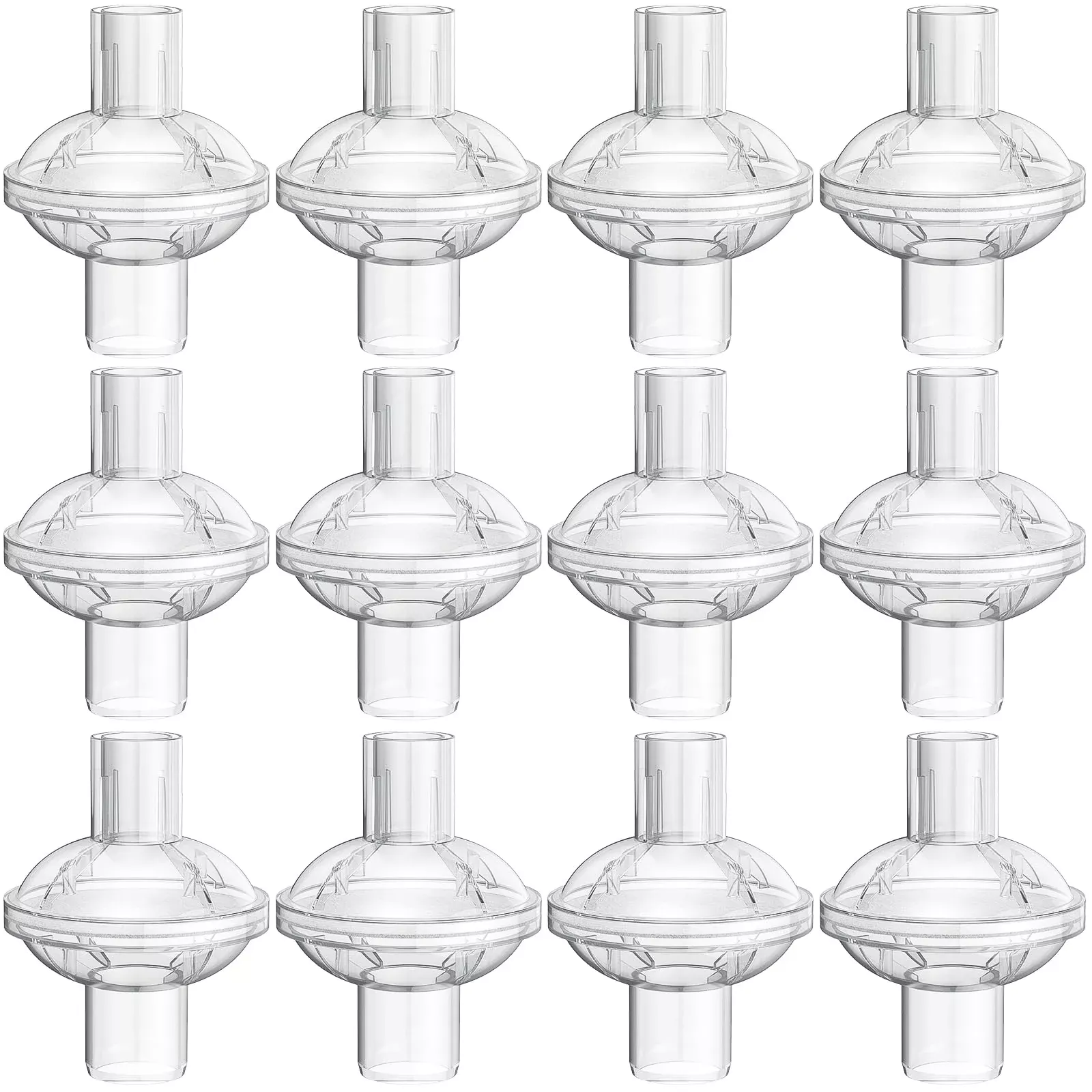 12-pack CPAP Inline Filter, Universal Inline CPAP Filter Compatible with BiPAP Machines ResMed,Dreamstation Standard, Any CACP Machine Size 22mm and 25mm Tube