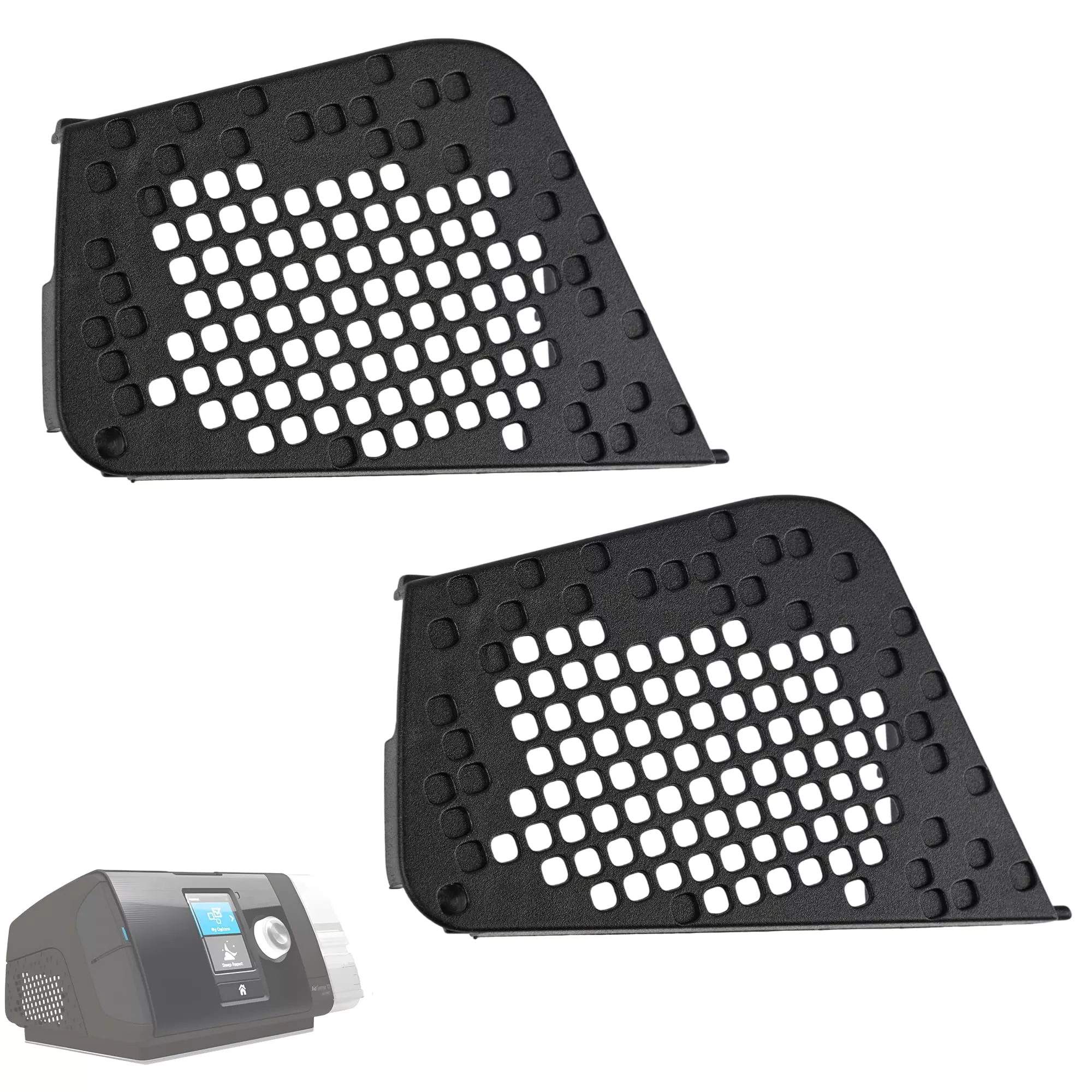 19729 Filter Side Cover for Resmed AirSense 10 /AirStart 10 /AirCurve 10, Filter Cap for CPAP /Autoset /VPAP Machines Replacement, Black 2 PCS