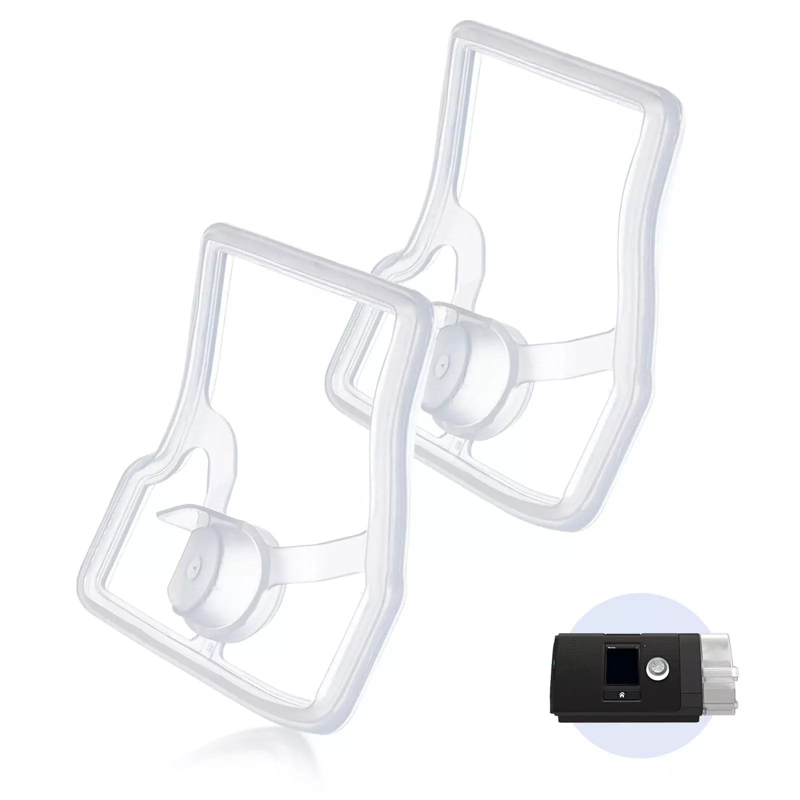 2-Pack Replacement Gaskets for AirSense 10 & AirCurve 10 Water Chamber, Silicone Gaskets Compatible with HumidAir Standard Tub for Air10 Devices, AirSense 10 Supplies, Leak-Proof