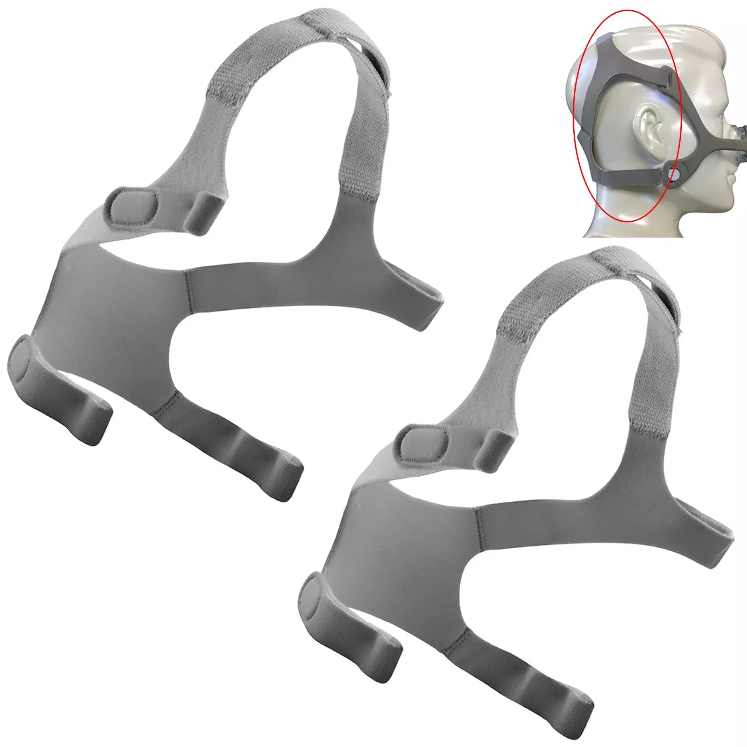 2-Pack Wisp Headgear Strap Compatible with Wisp Nasal Mask, Headgear Replacement for Wisp CPAP Headgear, Nasal Mask Strap, Standard Size