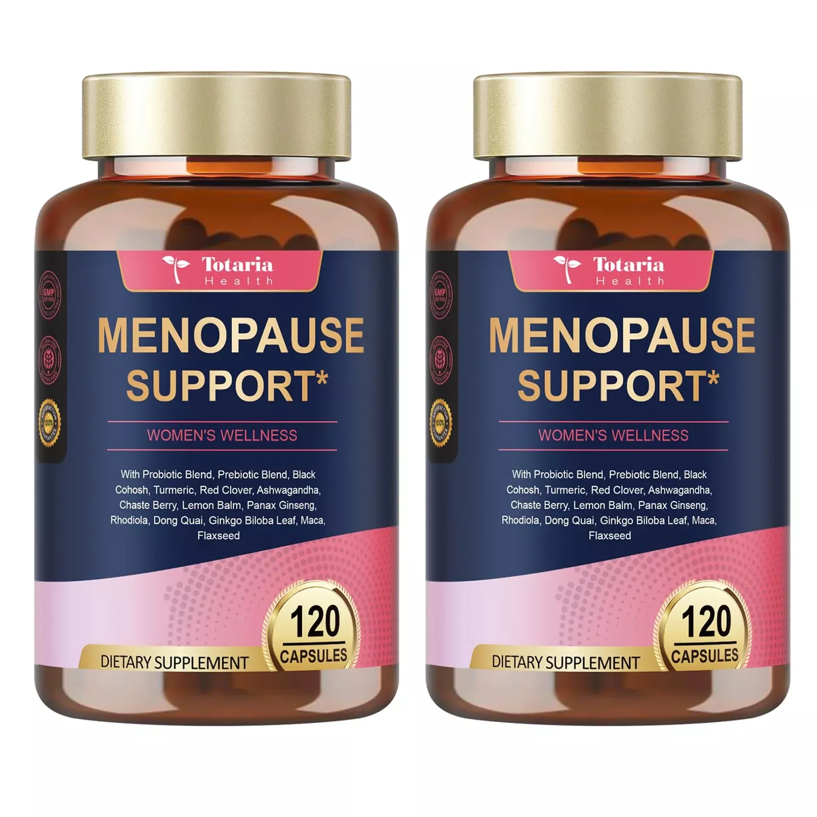 (2 Packs) 40-in-1 Menopause Supplements for Women, Multibenefit & Complete Black Cohosh for Hot Flashes, Night Sweats & Hormone Balance, w / Probiotics, DIM, Vitex, Dong Quai, Red Clover and More