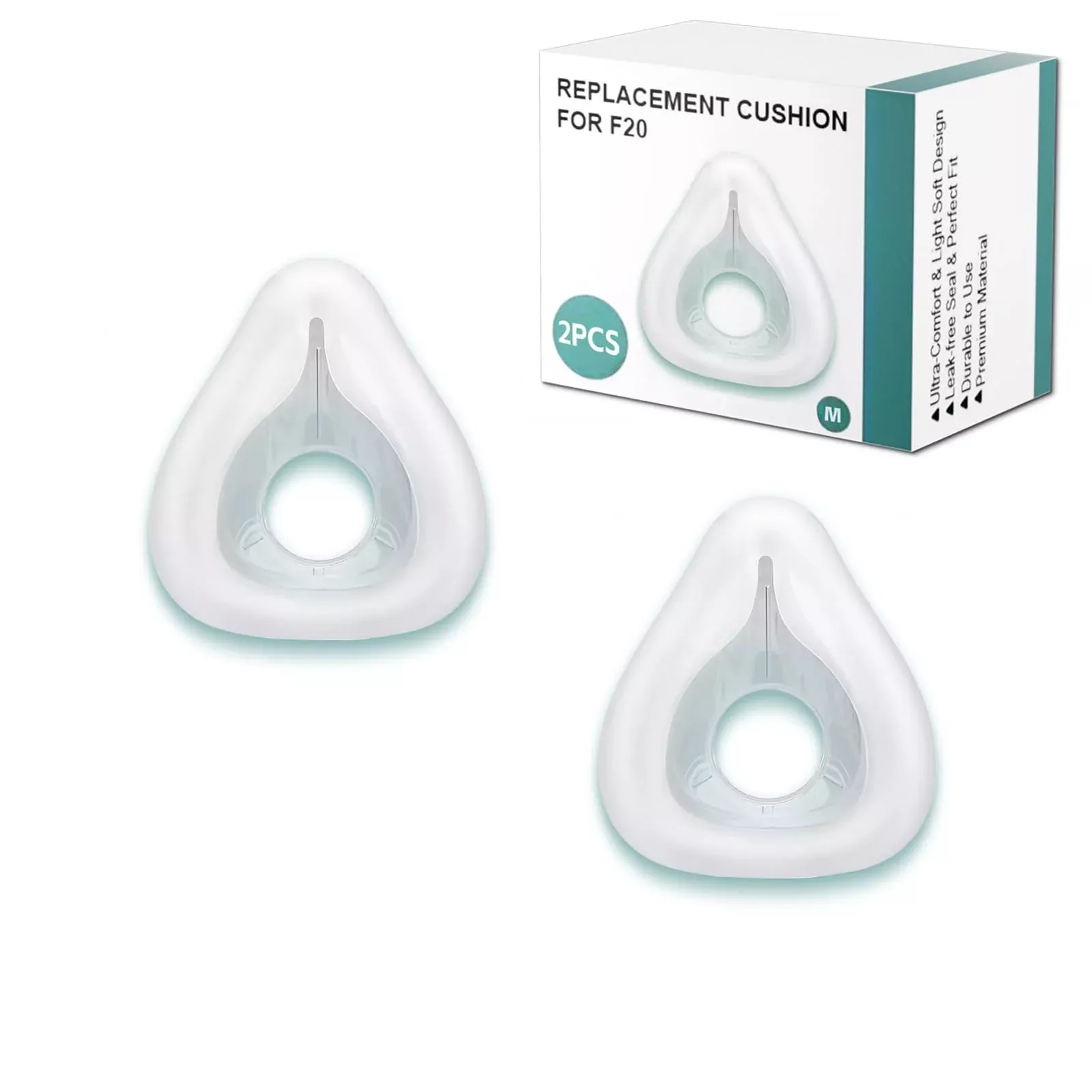 2 Packs Replacement Cushion for AirFit F20 Medium, Full Face CPAP Mask Cushion for ResMed AirFit F20 (Medium)