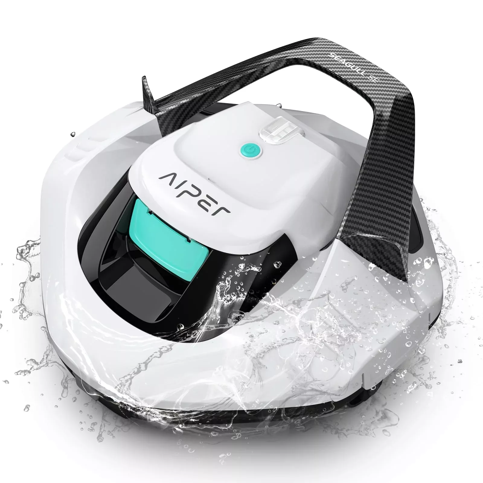 (2026 Upgrade) AIPER Seagull SE Cordless Robotic Pool Cleaner, Above Ground Pool Vacuum Lasts 100 Mins, Ideal for Flat Pools up to 860 sq.ft, Pearl (Renewed)