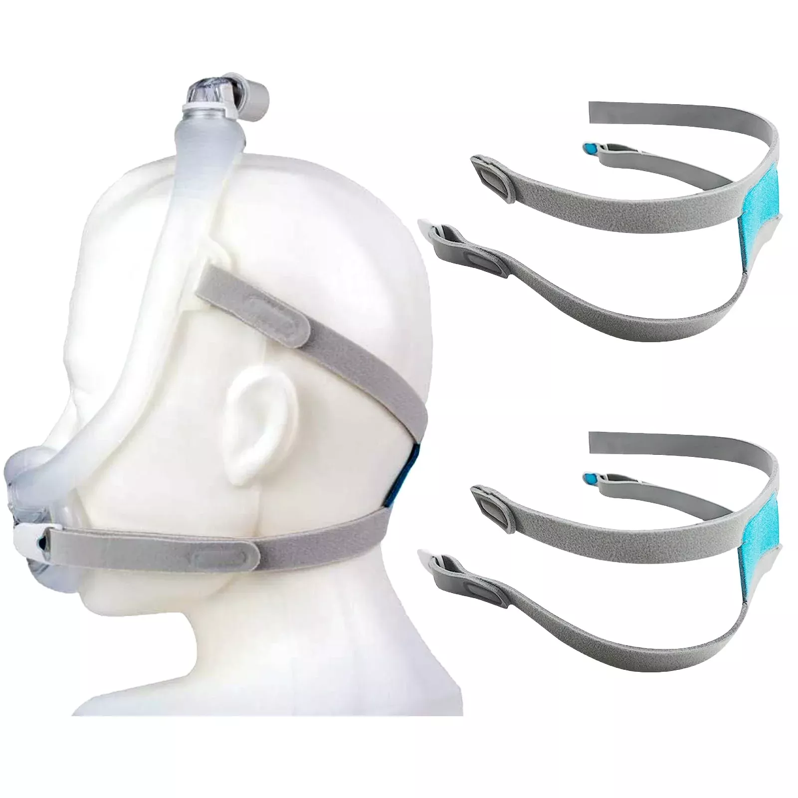 2Pack Replacement Headgear for CPAP Airfit F30i with Clips