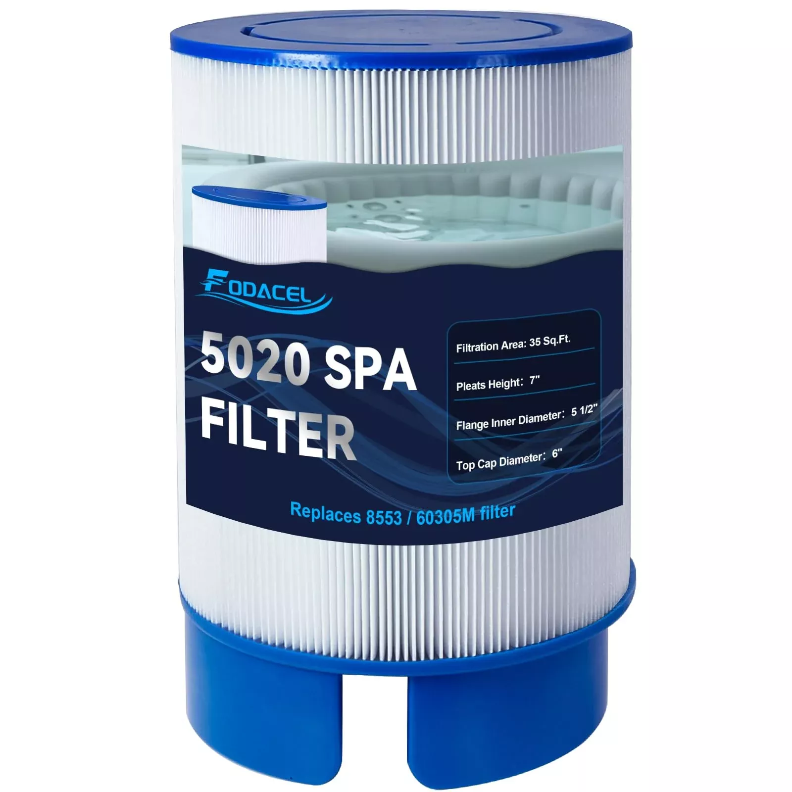 5020 Spa Filter Replacement, Compatible with Softub (July 2009 and Newer) Spa, Fit for Portico, T-140, T-220, T-300 Spa Tubs (for 5 1 /2
