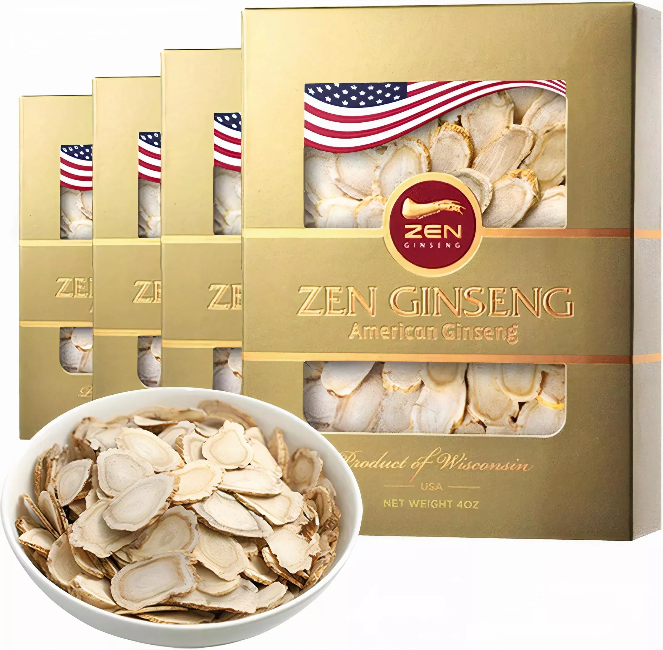 American Wisconsin Ginseng Slices — Improved Energy, Performance, & Mental Health for Men & Women (4 Oz. (Pack of 1))