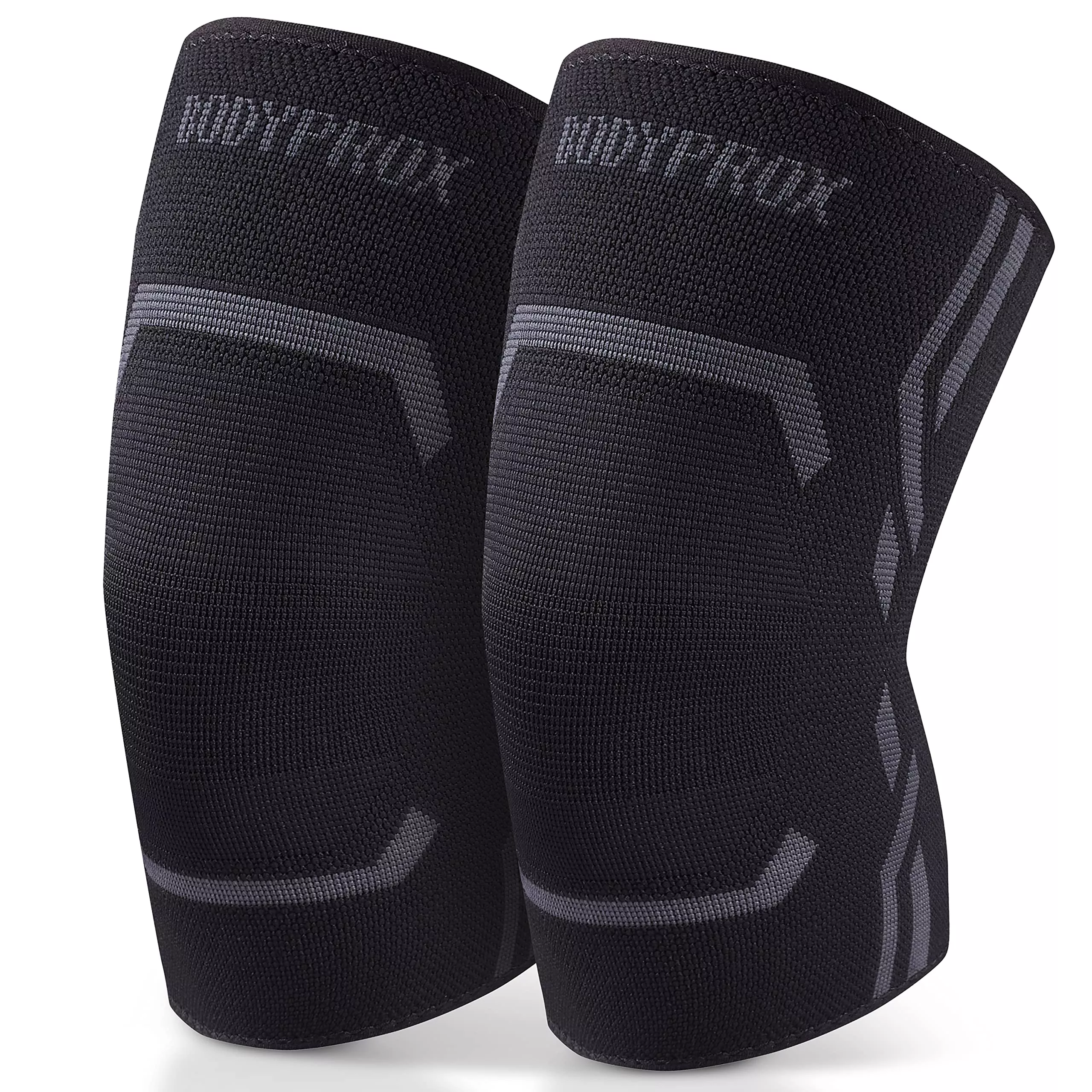 Bodyprox Knee Compression Sleeve for Men and Women (2 Pack), Knee Support Brace for Running and Work out (Large)