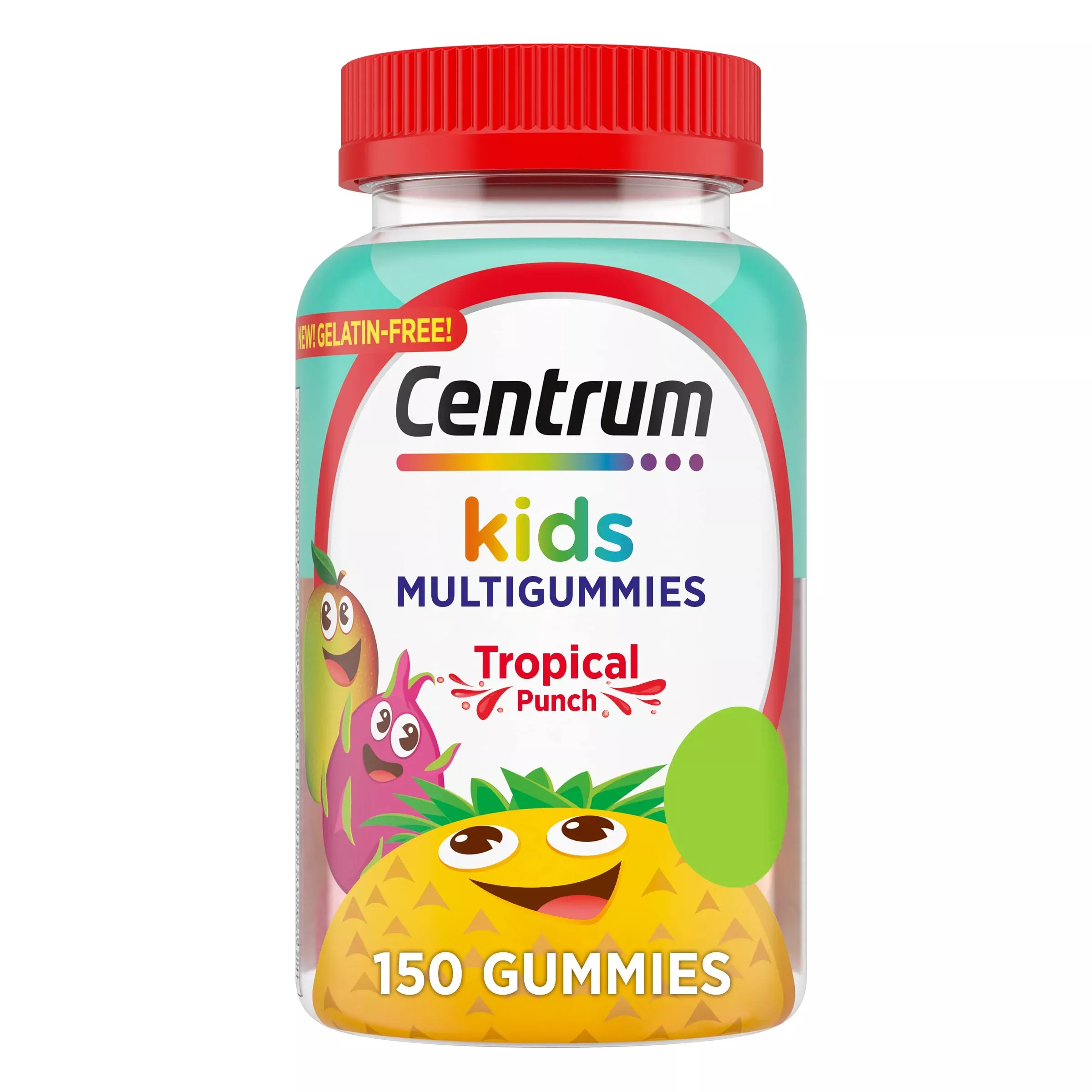 Centrum Kids Multivitamin Gummies, Tropical Punch Flavor Made With Natural Flavors, Stocking Stuffer, 150 Count, 150 Day Supply