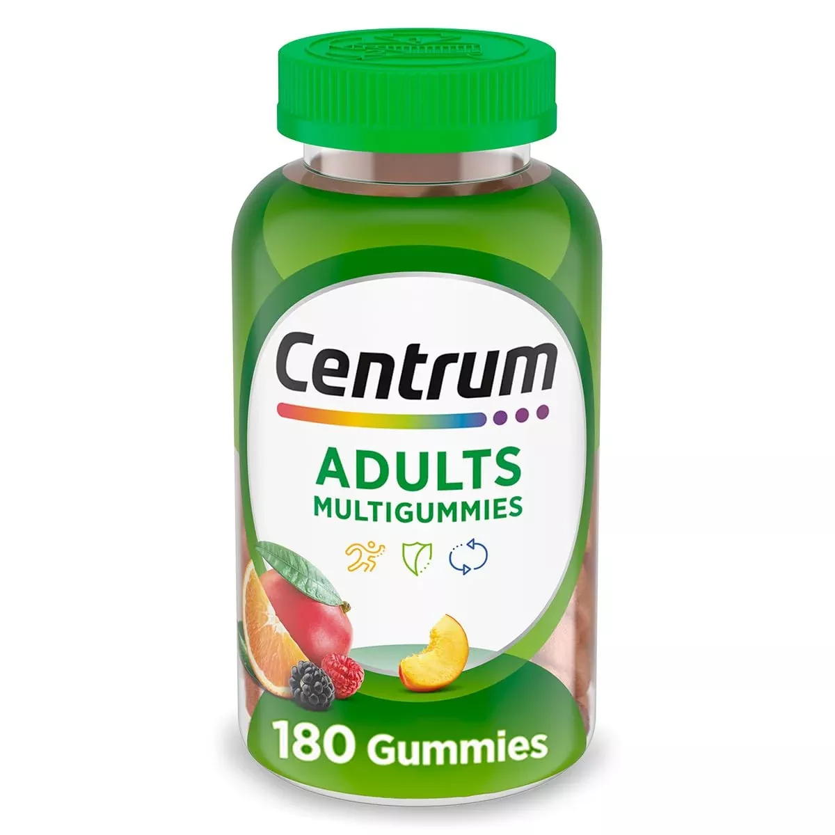 Centrum MultiGummies Gummy Multivitamin for Adults, Multivitamin /Multimineral Supplement with Vitamins D, B and E, Assorted Fruit Flavor - 18 Count