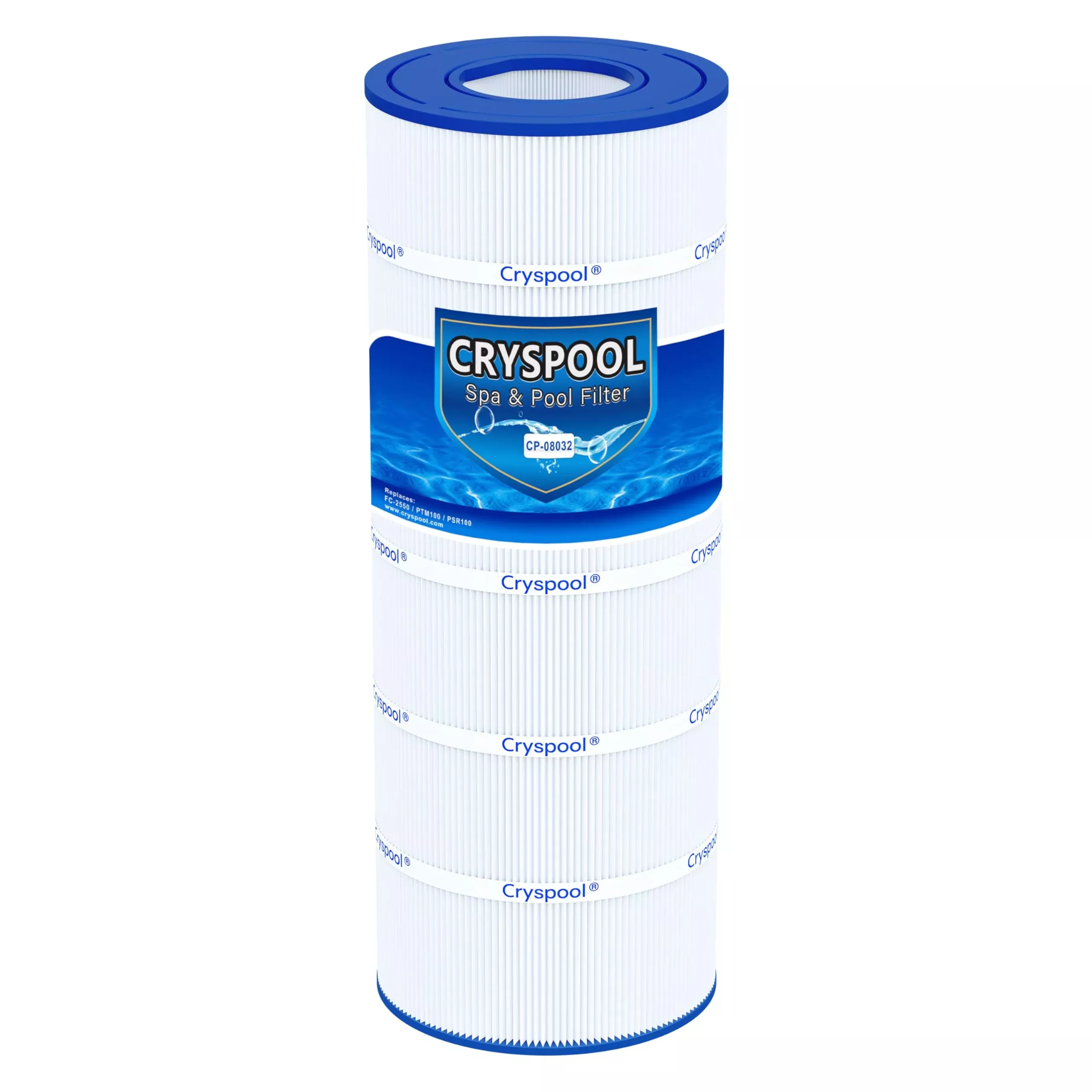 Cryspool 08032 Filter Compatible with UHD-SR100, Flo WC108-58S2X, 100TX, 100TXR, T-100TX, T-100TXR, Posi-Flo II PTM100, PSR100, FC-2550, 102 Sq. Ft Pool Filter Cartridge, 1 Pack