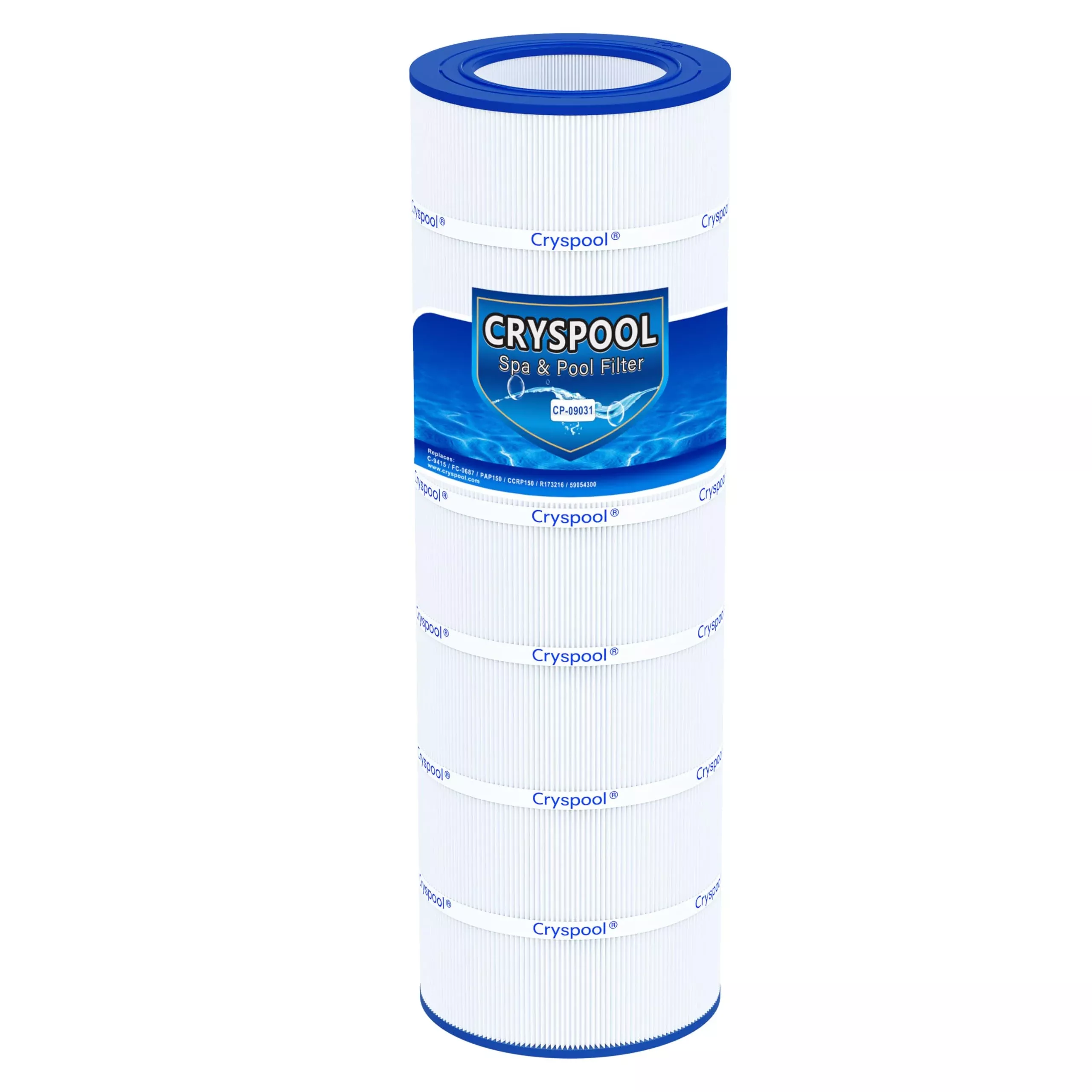 Cryspool 09031 Compatible with Clean & Clear CCRP150, CC150, R173216, Posi-Clear PXCRP 150, PAP150, 59054300, 160317, 160355, 160352, C-9415, 150 Sq. Ft Pool Filter Cartridge, 1 Pack