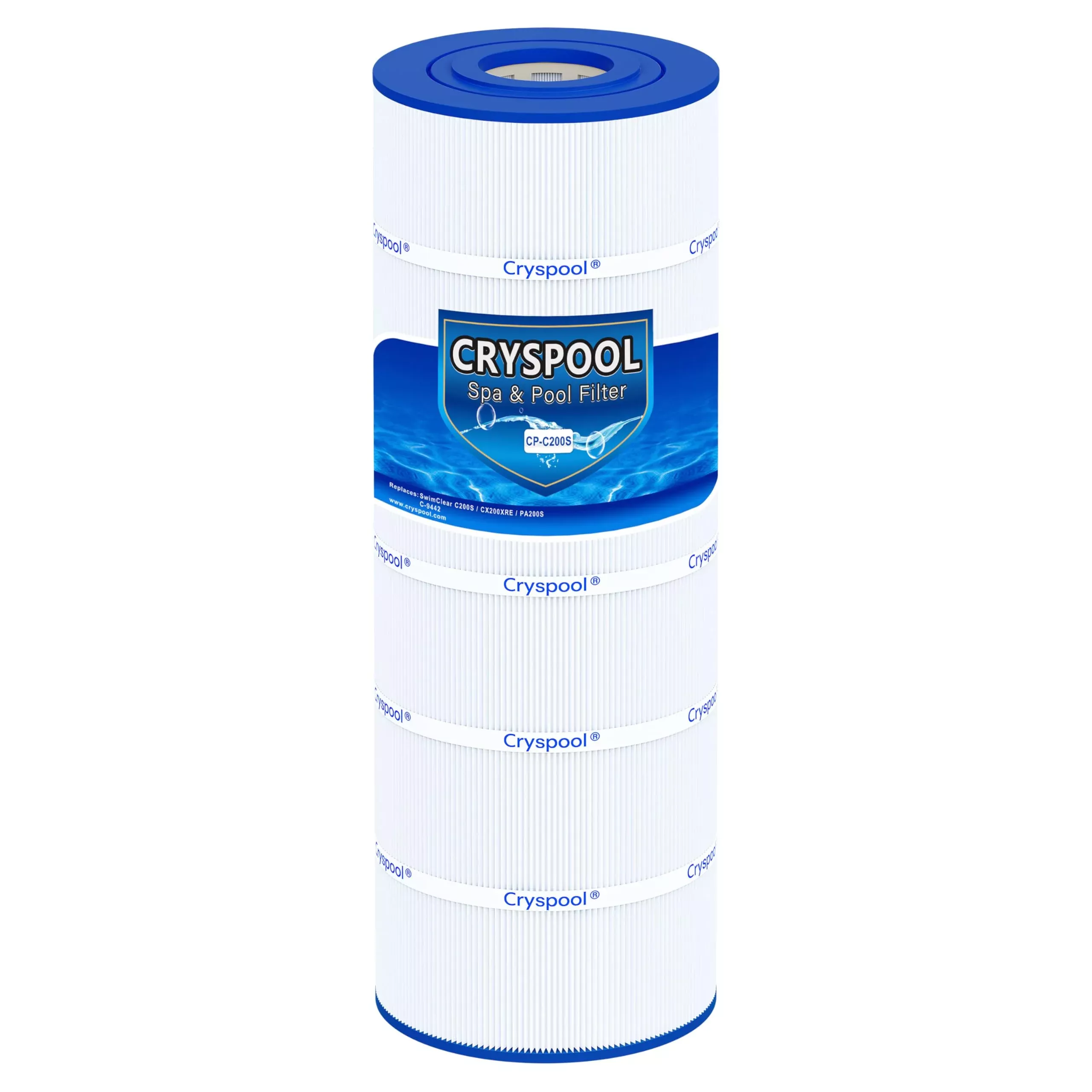 Cryspool C200S Filter Compatible with CX200XRE, SwimClear C200S, C200S, C-9442, PA200S, 200 Sq. Ft Pool Filter Cartridge, 1 Pack