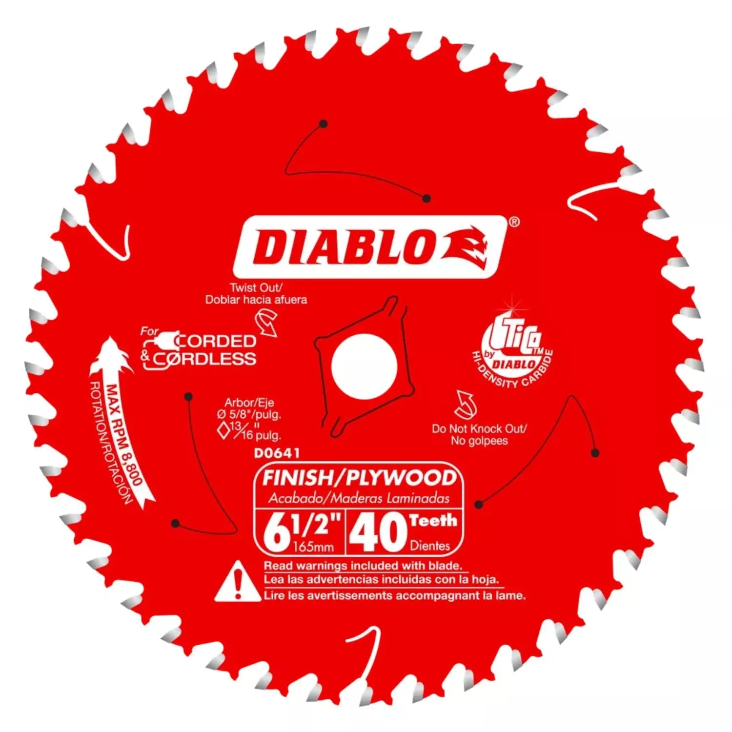 Diablo High-Performance Finish Trim Saw Blade for Wood - 6-1 /2