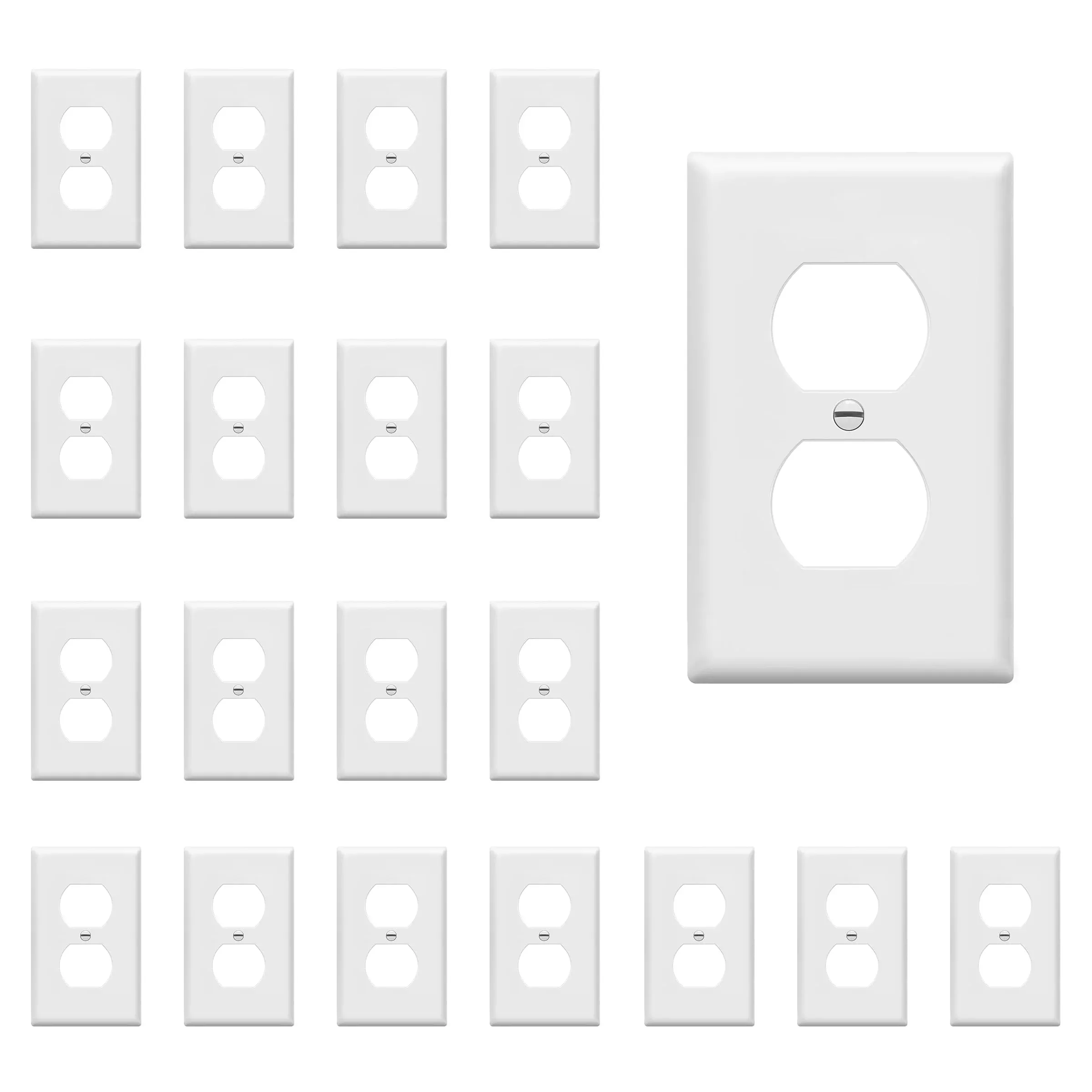 ENERLITES Duplex Wall Plates Kit, Electrical Outlet Covers, Standard Size 1-Gang 4.50