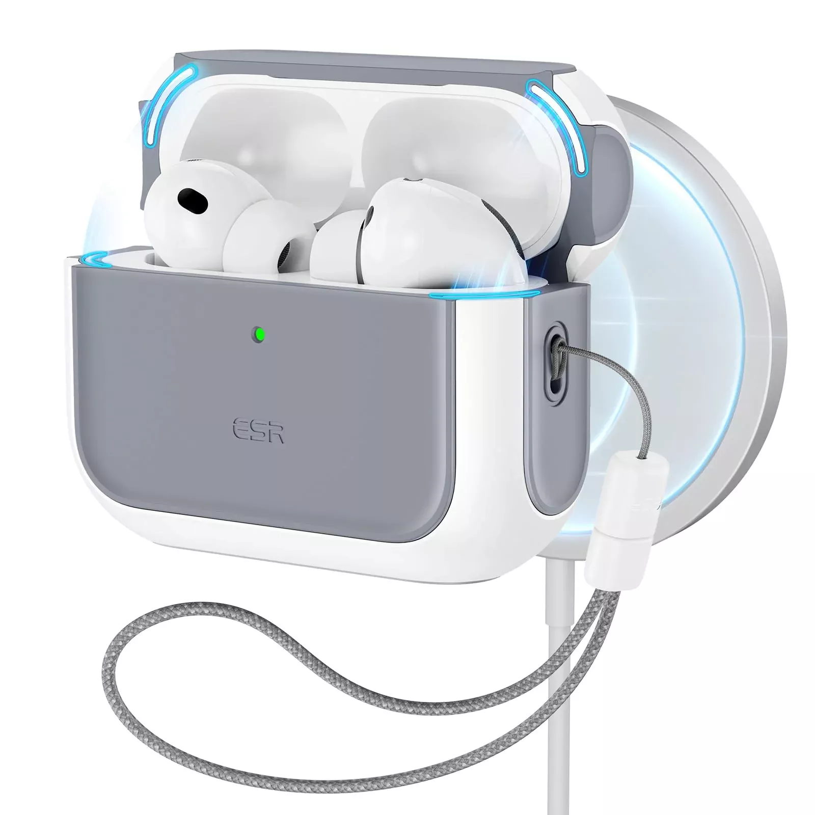 ESR for AirPods Pro 3 Case, Compatible with AirPods Pro Case 3rd Generation (2025), Compatible with MagSafe, Full Drop Protection Cover with Lanyard, White