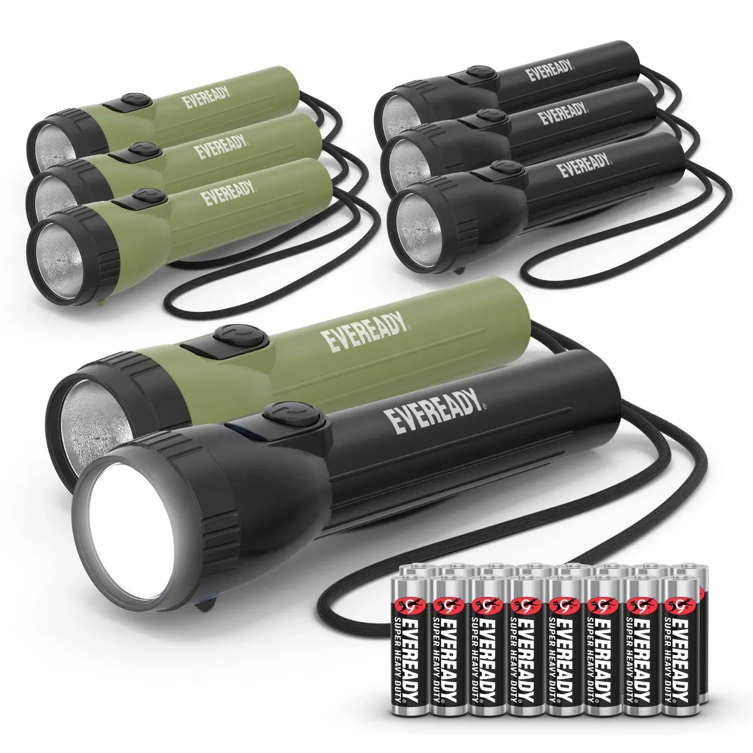 Eveready LED Flashlight (8-Pack) Bright Reliable Flashlights for General Purpose, Great for Camping, Car, Emergency Storm Power Outage Handheld Flashlight (Batteries Included)
