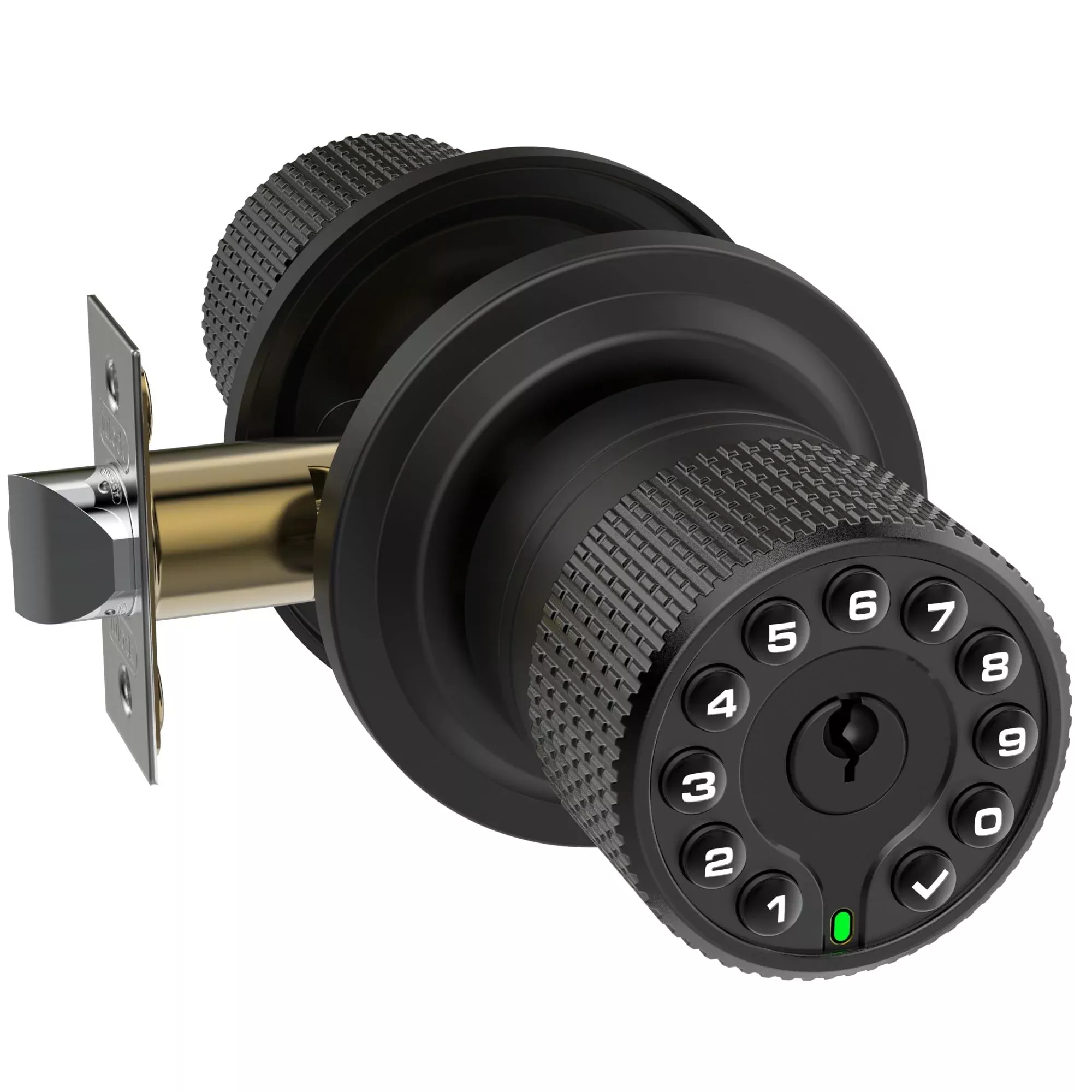 iulock Keypad & Key Smart Door Lock, 50 User Codes, Waterproof, Auto Lock - Matte Black