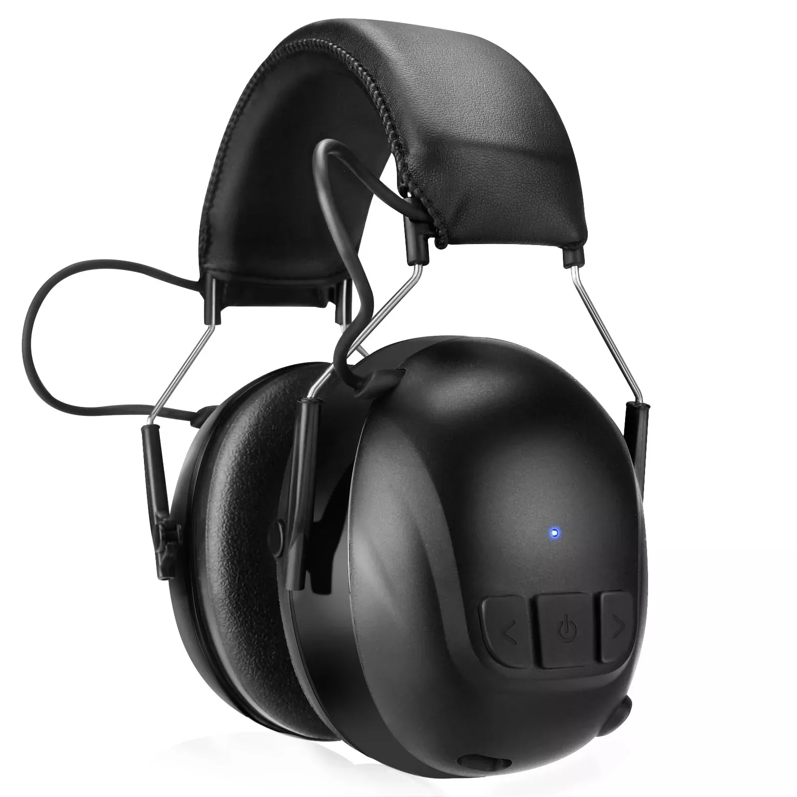 Kalence Bluetooth 6.0 Hearing Protection with 120H Working Time, 30dB Safety Earmuffs, Rechargeable Ear Protection Headphones with Mic for Mowing, Workshops, Construction, Snowblowing, Black