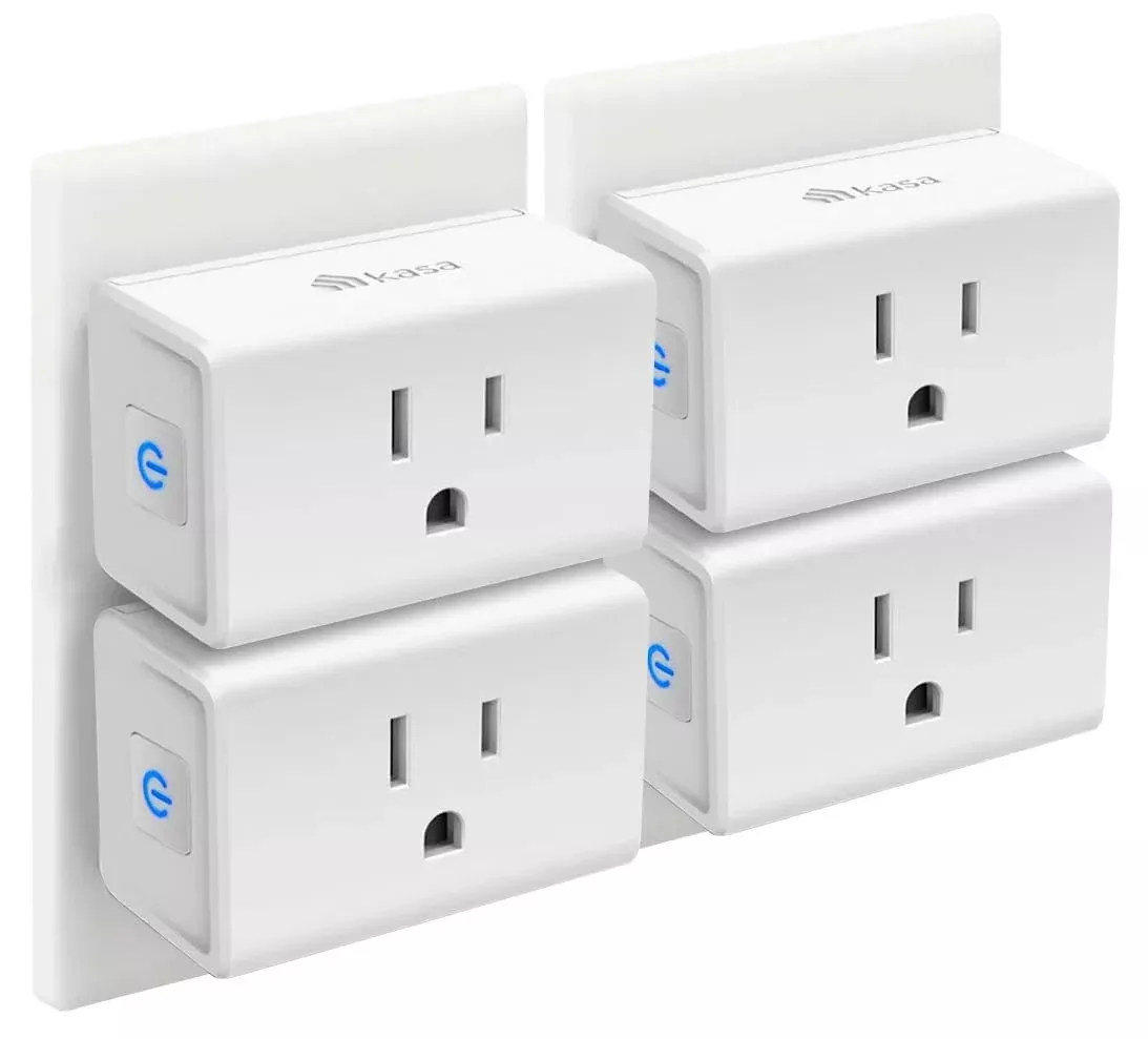 Kasa Smart Plug Mini 15A, Smart Home Wi-Fi Outlet Works with Alexa, Google Home, No Hub Required, UL Certified, 2.4G WiFi Only, 4-Pack(EP10P4) , White