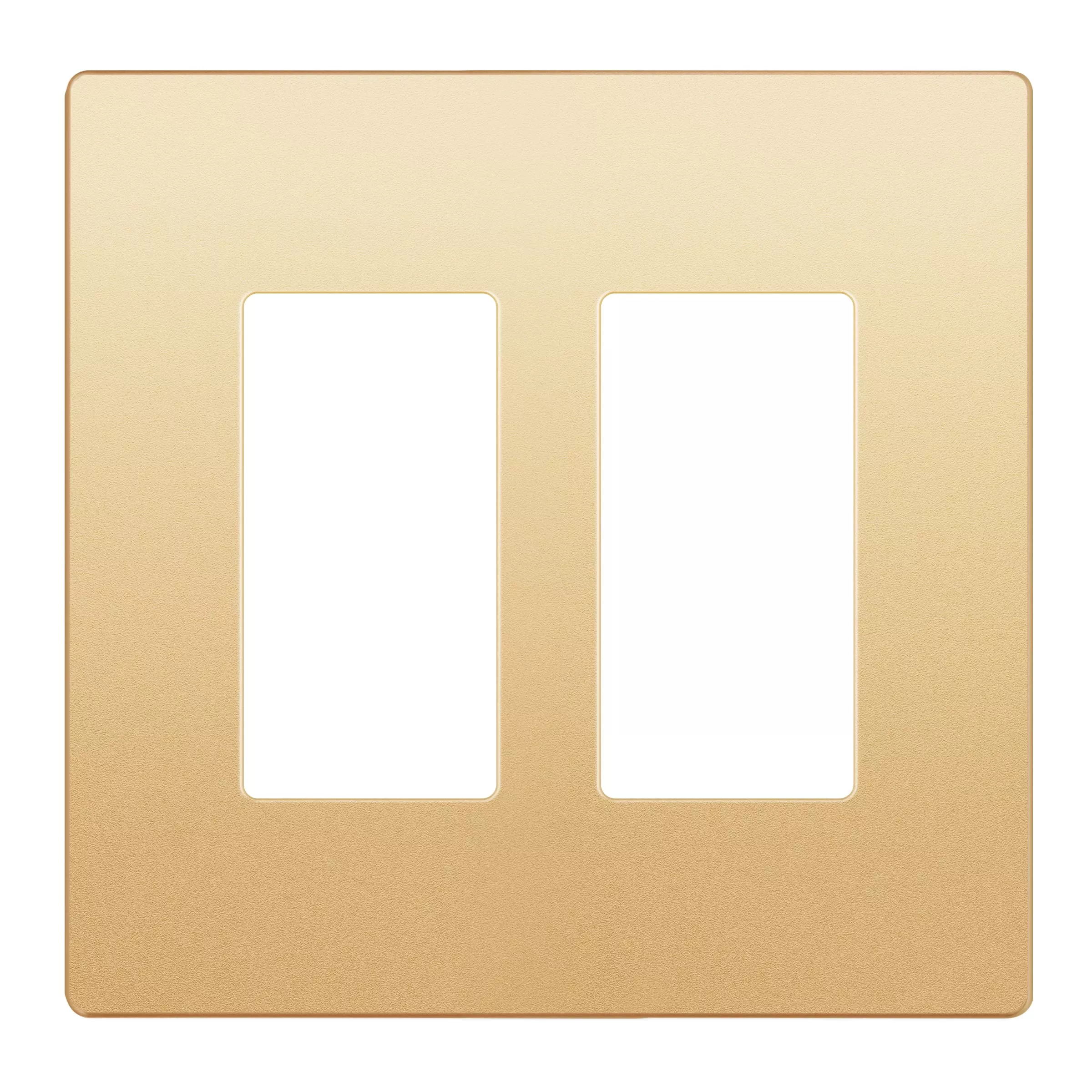 LIDER Decorator Switch Cover, Screwless Wall Plate, Mid-Size 2-Gang 4.88