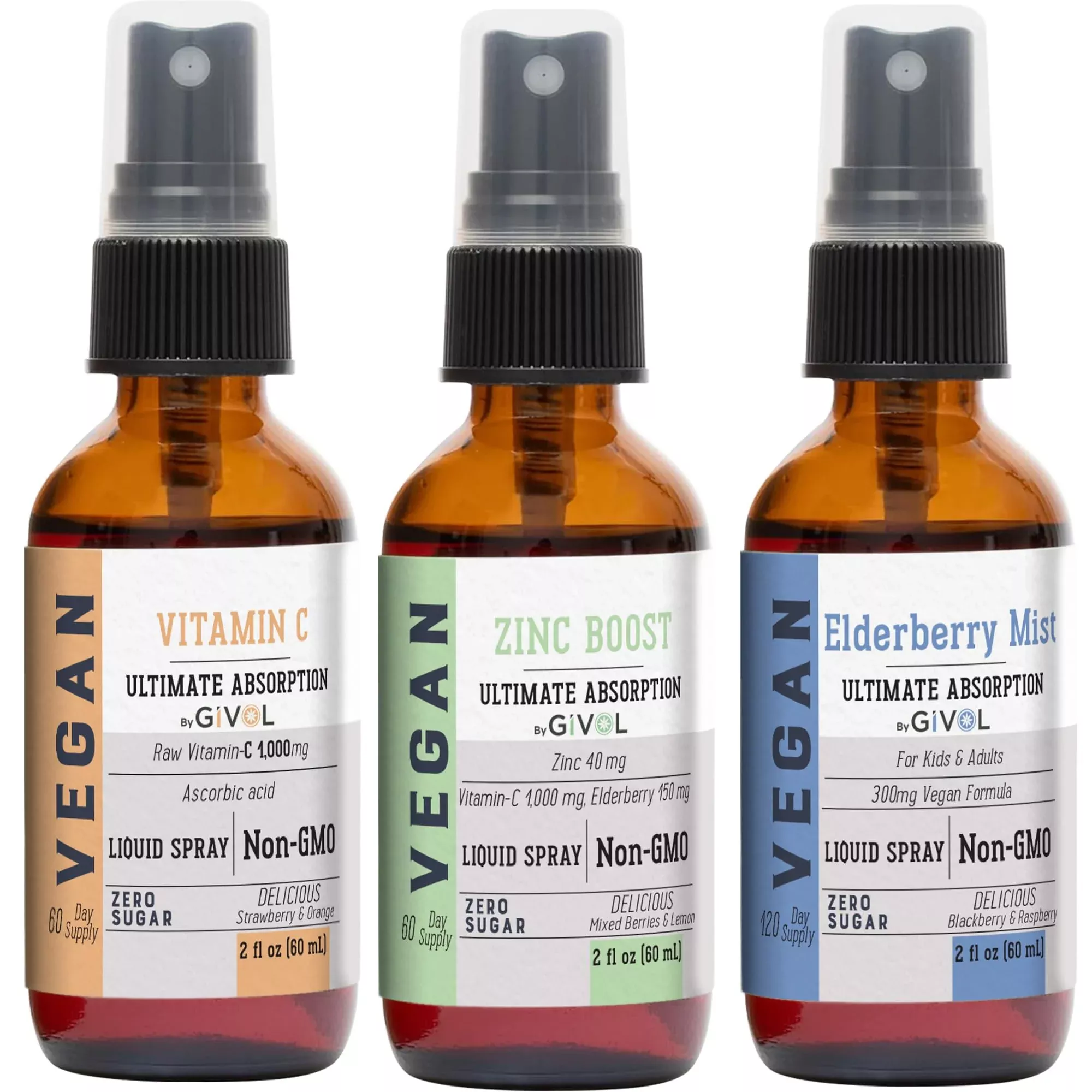 Liquid Vitamins (Pack of 3) Daily Multivitamin - Energy & Overall Wellness - Easy-to-Take Vitamins for Adults – Non-GMO Gluten-Free - 3 Bottles - 240 Days Supply - Trio Bundle