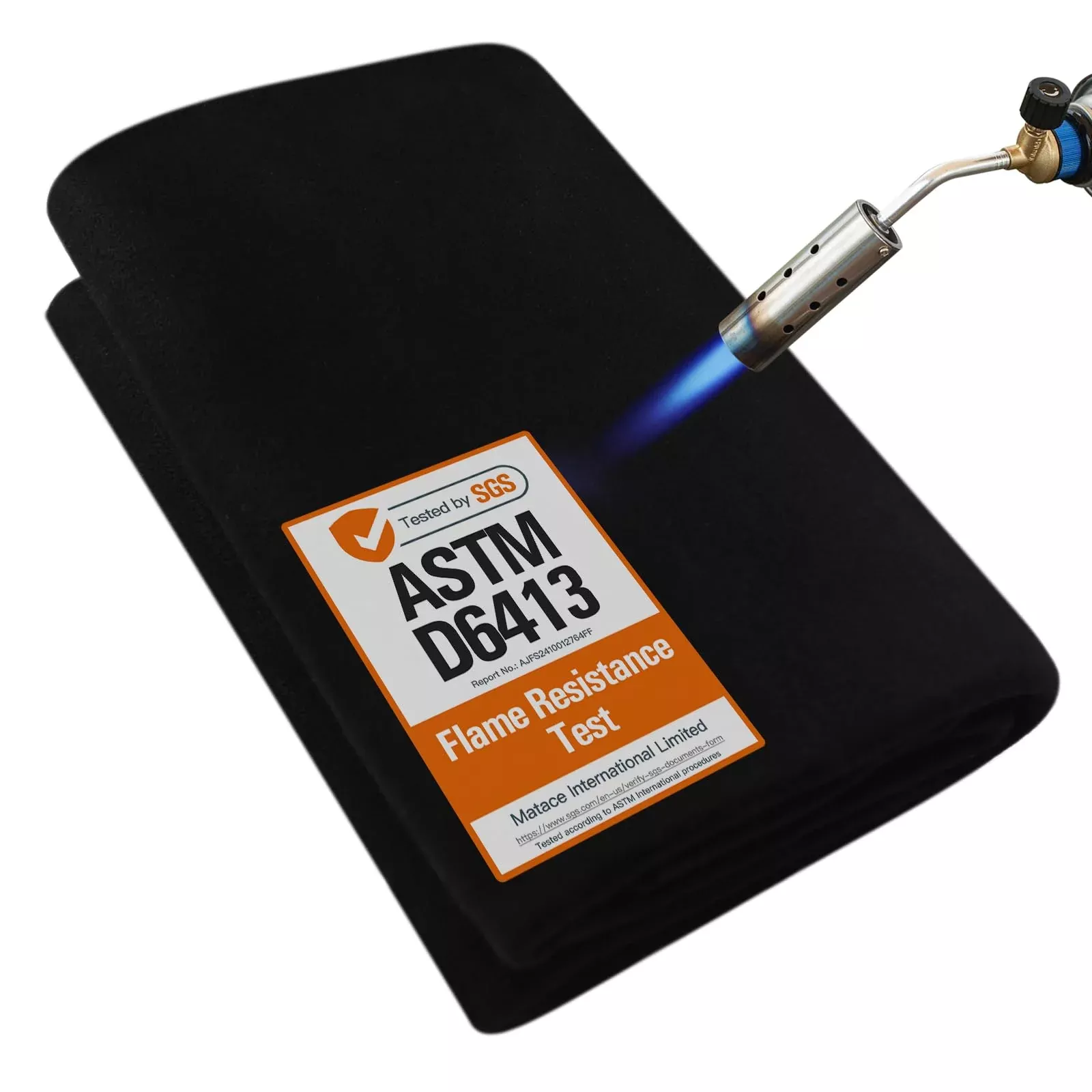 Matace Welding Blanket Fireproof 40x40 Inch Carbon Felt Soldering Mat & Pad, 5mm Flame Retardant Fabric, Heat Shield for Brazing, Automotive Repair, Grill & Smoker, HVAC Plumbing, Black