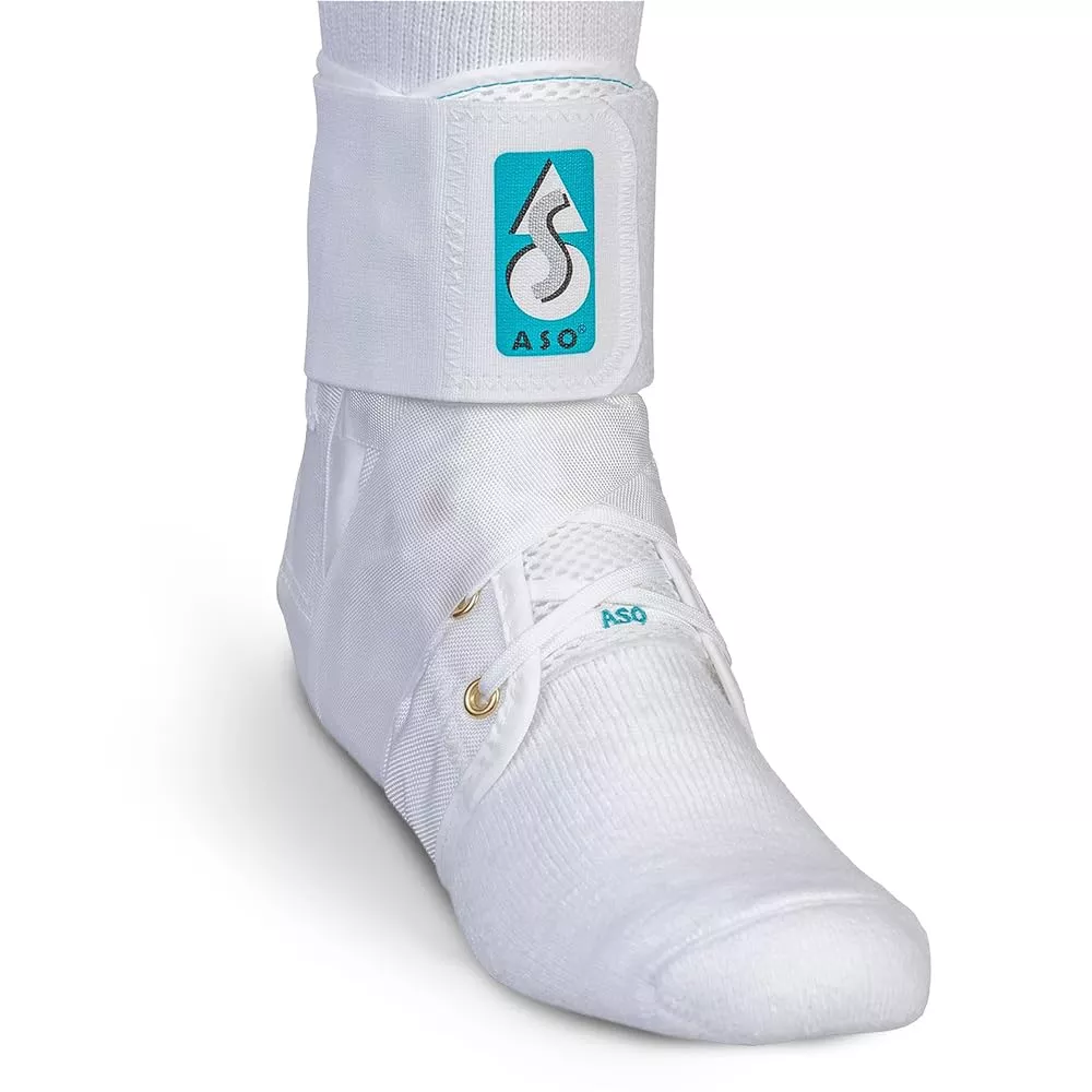 Med Spec ASO Ankle Stabilizer (X-Small, White) – Lace Up Ankle Brace for Sprained Ankle and Peroneal Tendonitis, Orthopedic Ankle Support for Men, Women, Adults, Teens and Kids, Sports Injury Recovery, 264001