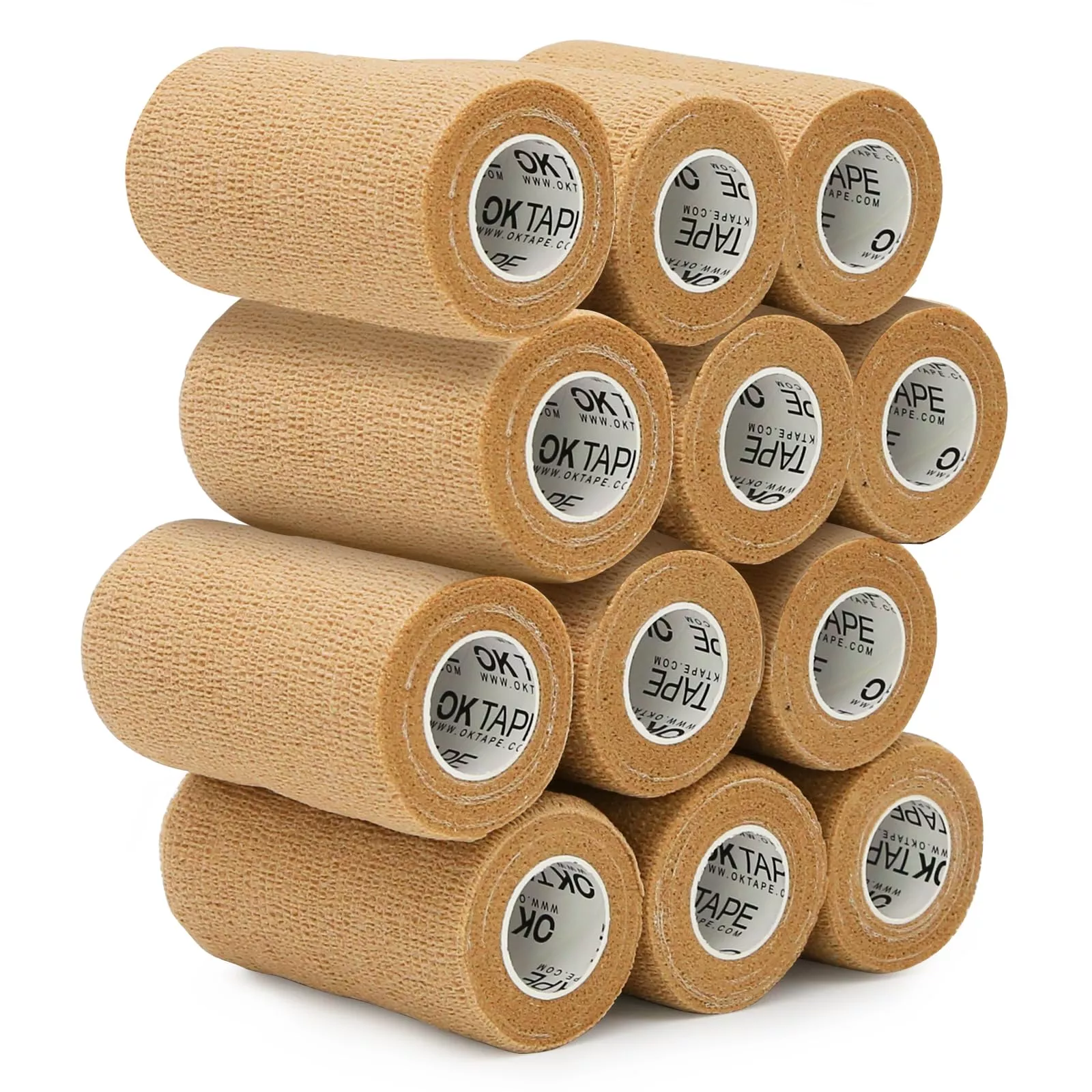 OK TAPE Self Adherent Cohesive Bandages Wrap - 12Packs, 3