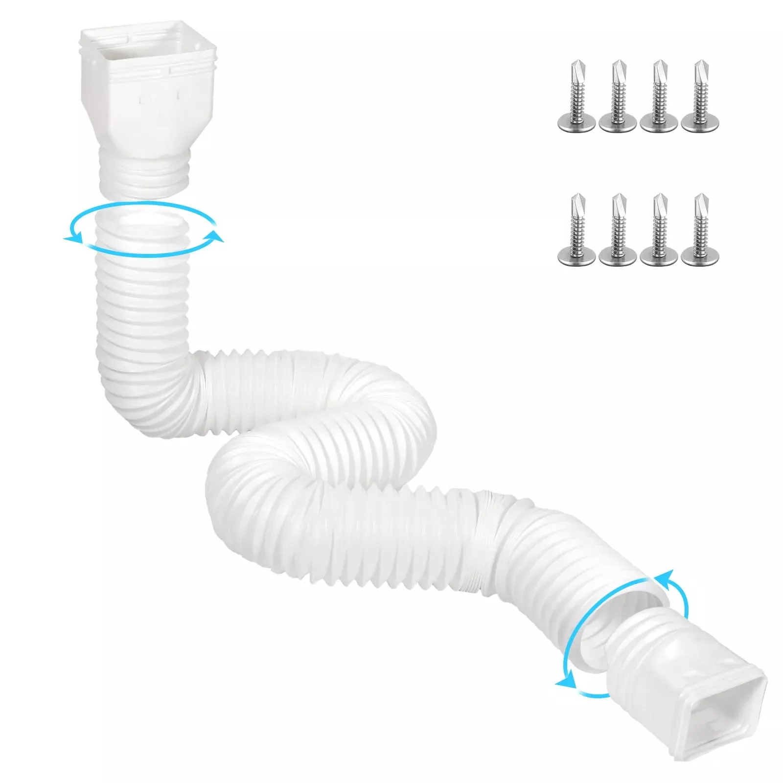 plusgutter 11.5ft Long Gutter Downspout Extensions Flexible, 4