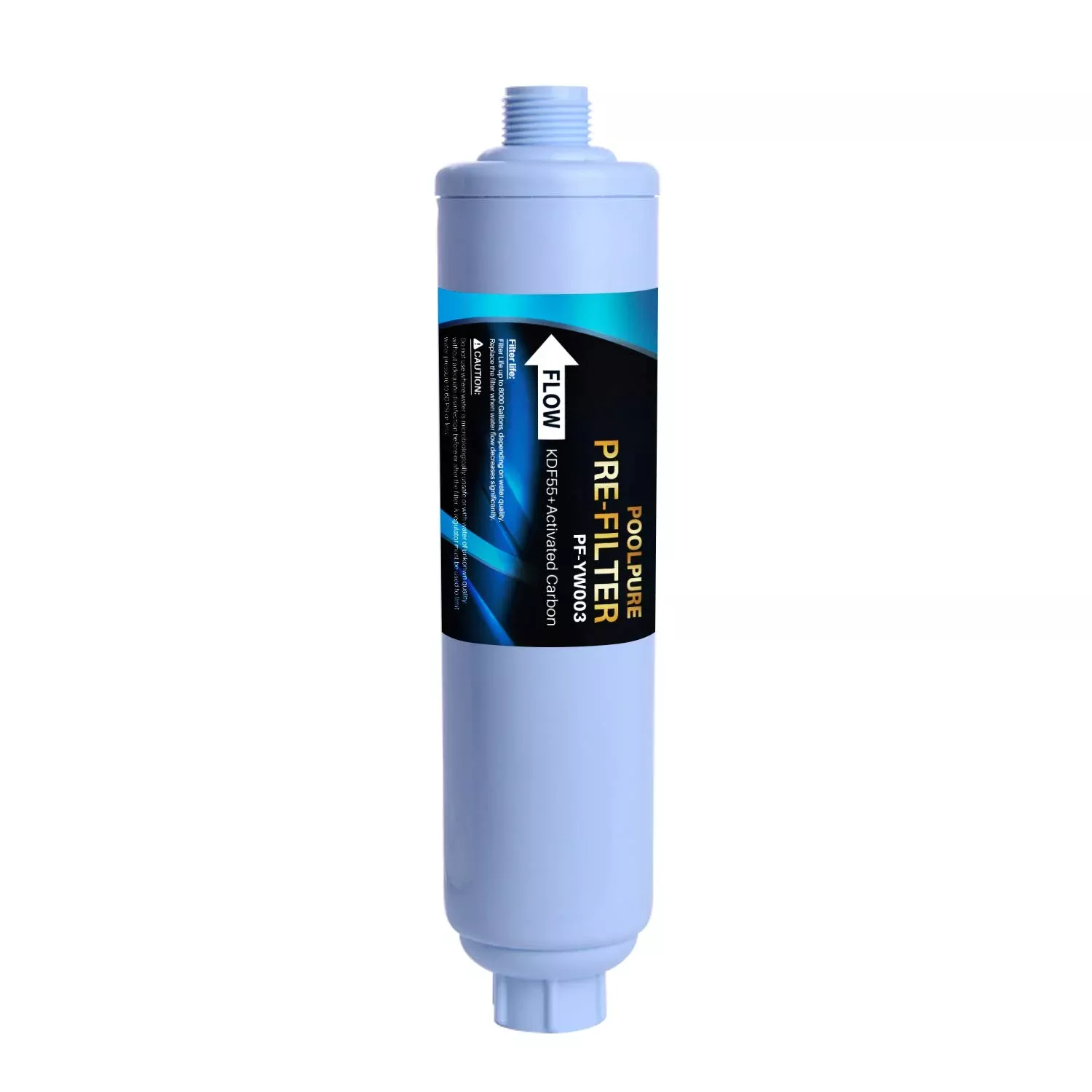 POOLPURE Garden Hose End Pre Filter for Pool, Hot Tub, Spa, Greatly Reduces Chlorine, Heavy Metals, Odor, Fits Any Standard 3 /4