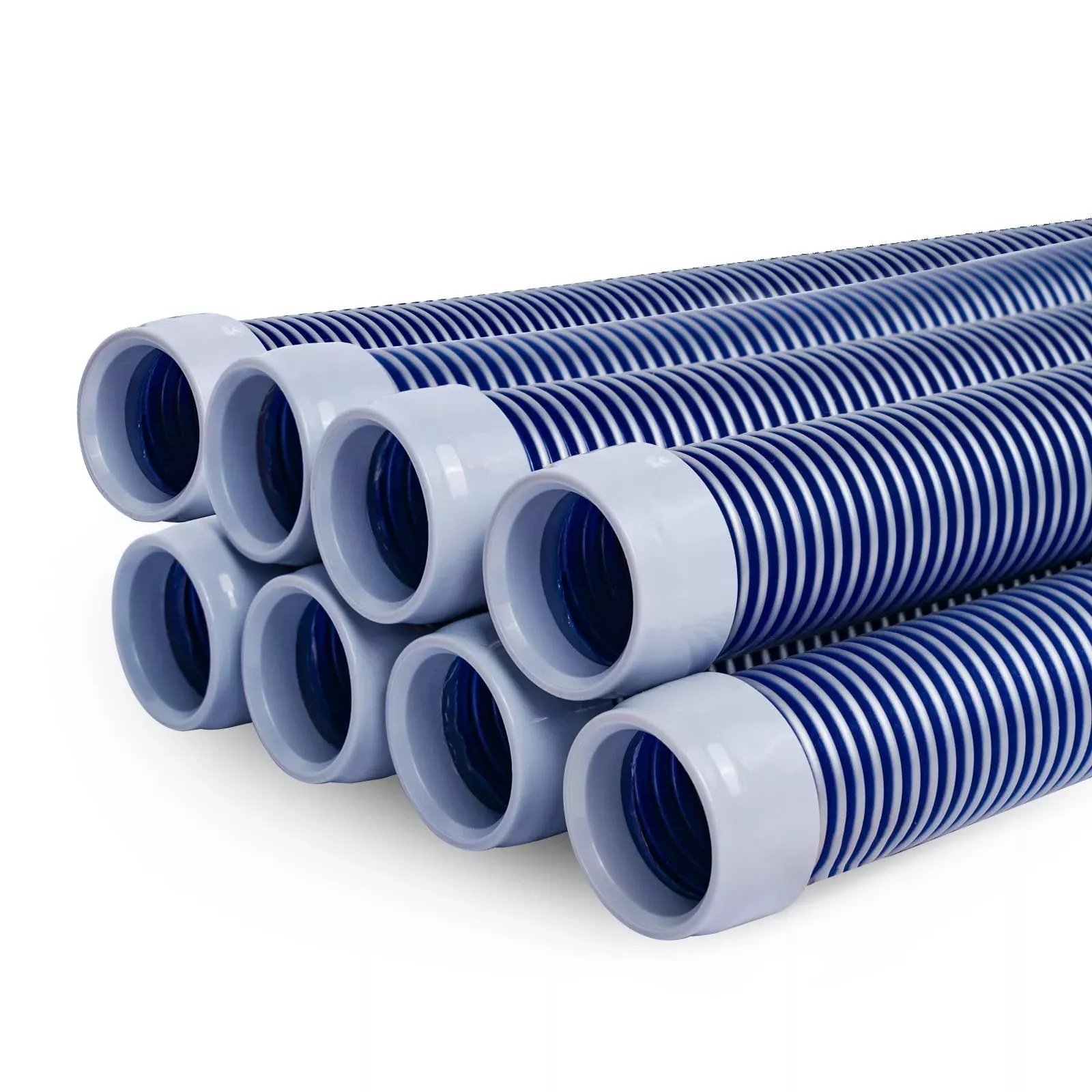 POOLWHALE Professional Swimming Pool Vacuum Cleaner Hose -1.5” 8 Piece Hoses, Perfect Vacuum Extension /Replacement - Compatible with all Major Automatic Pool Cleaners