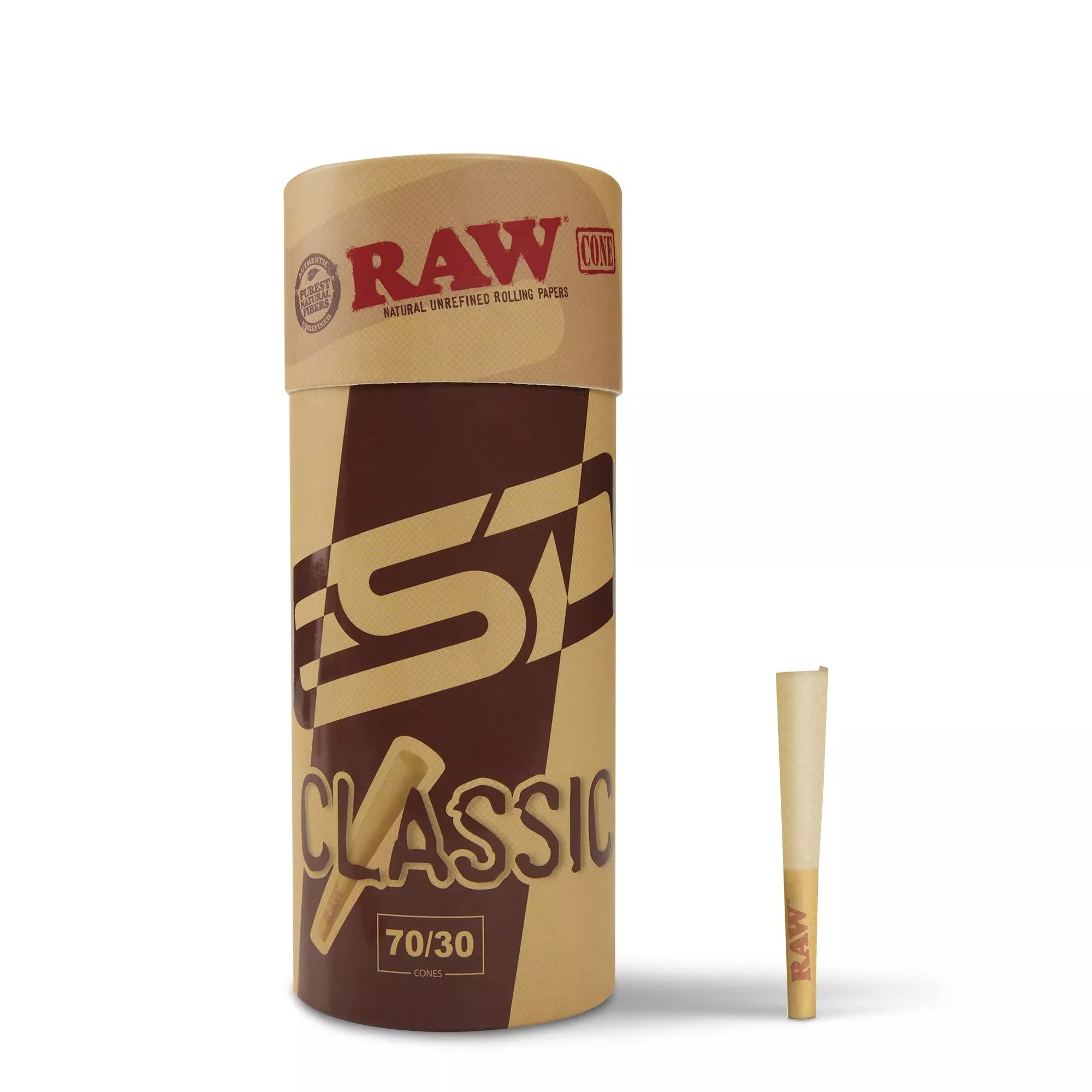 RAW Dogwalker Mini Single Size Cones Rolling Papers 70 /30 Size - 150 Pack Smaller than 1 1 /4 - Slow Burning - Great for Quick Sessions