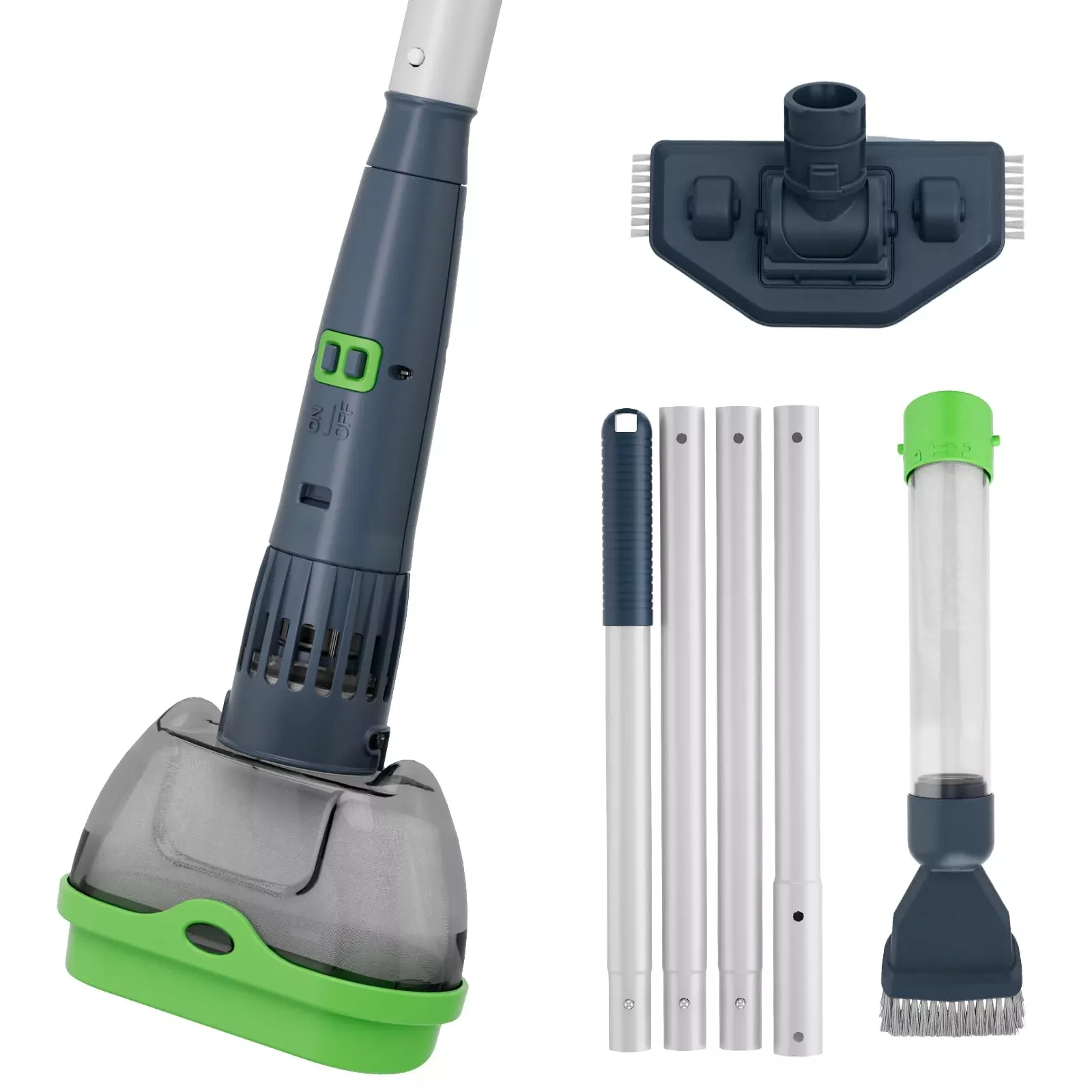Rechargeable Pool & Spa Hot Tub Vacuum Cleaner - Dual Mode & Magnetic Drive System, 25µm Ultra Fine Mesh Filters for Hot Tub, Small Above Ground Pools, 70 Mins