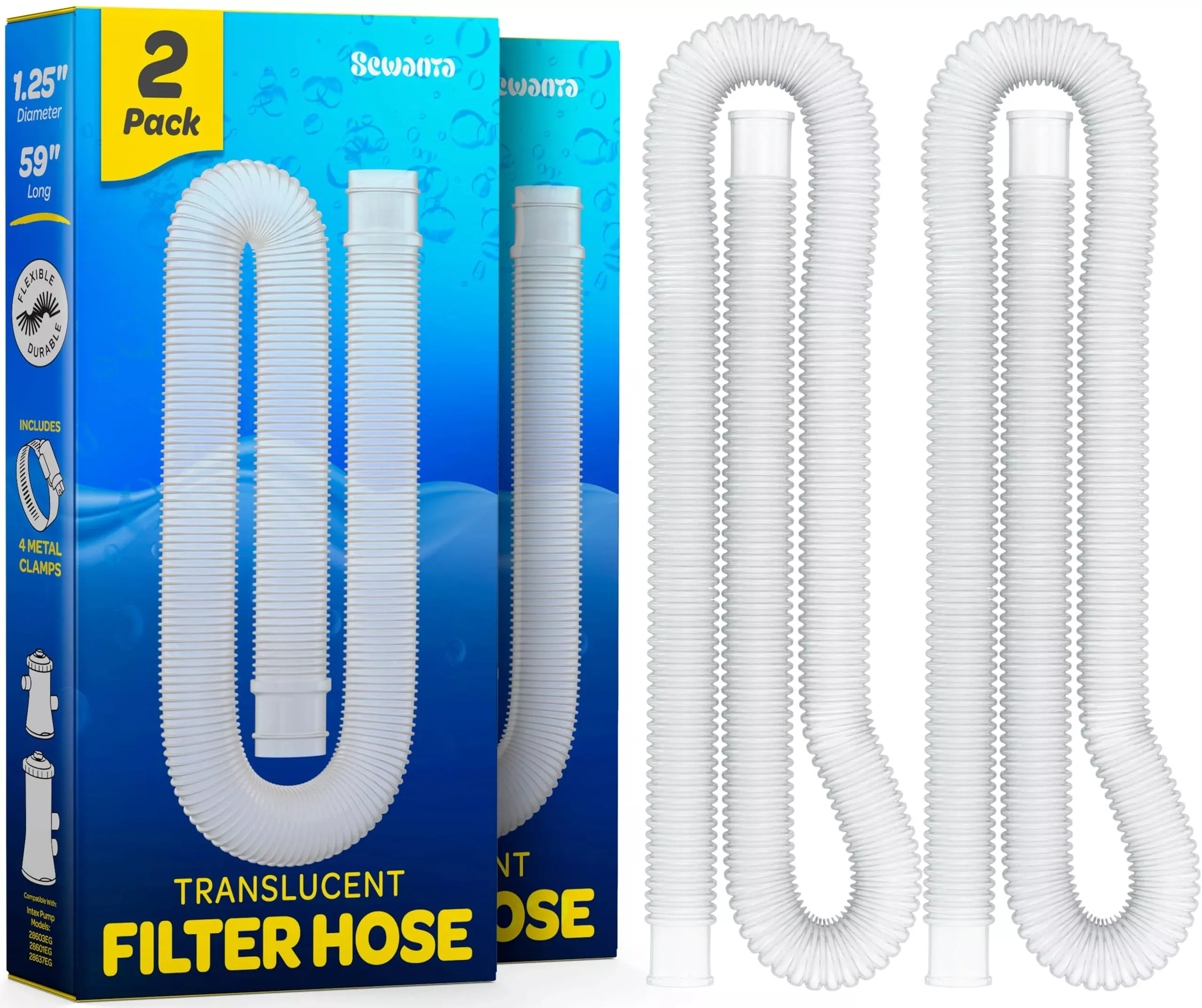 Replacement Hose For Above Ground Pools [Set of 2] 1.25