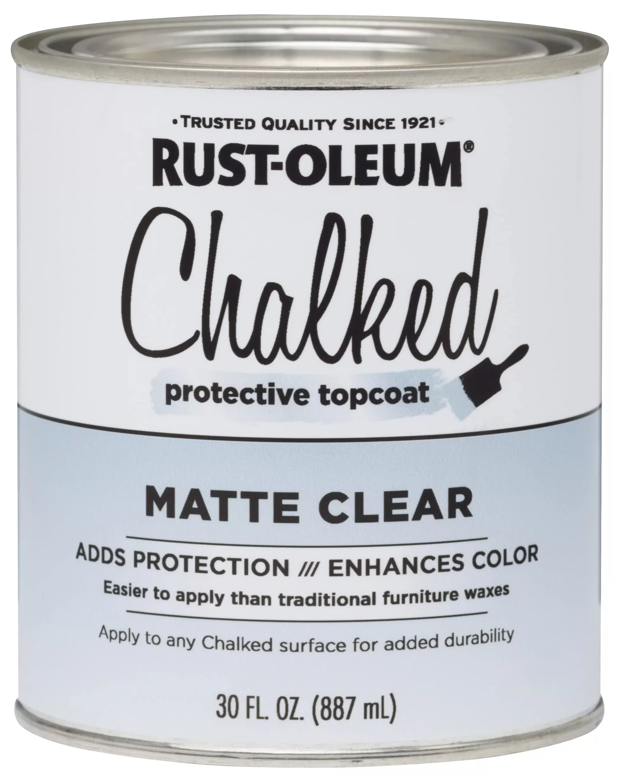 Rust-Oleum 287722 Chalked Ultra Matte Interior Paint, 30 oz, Matte Clear Topcoat