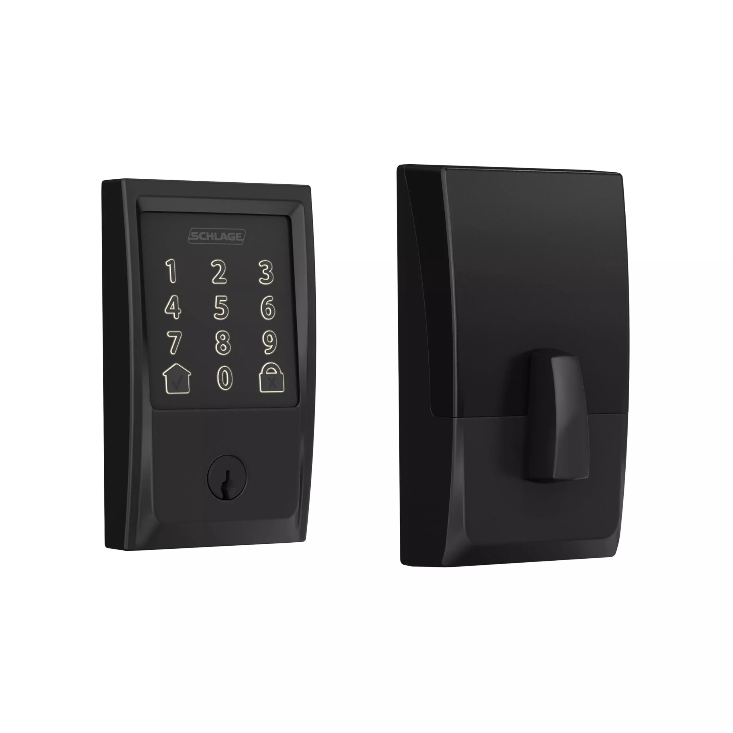 Schlage Encode Smart Wi-Fi Deadbolt Lock with Touchscreen Keypad, Keyless Front Door Entry, App Control, Alexa, Google Home and Airbnb Compatible, Matte Black, BE489WB CEN 622