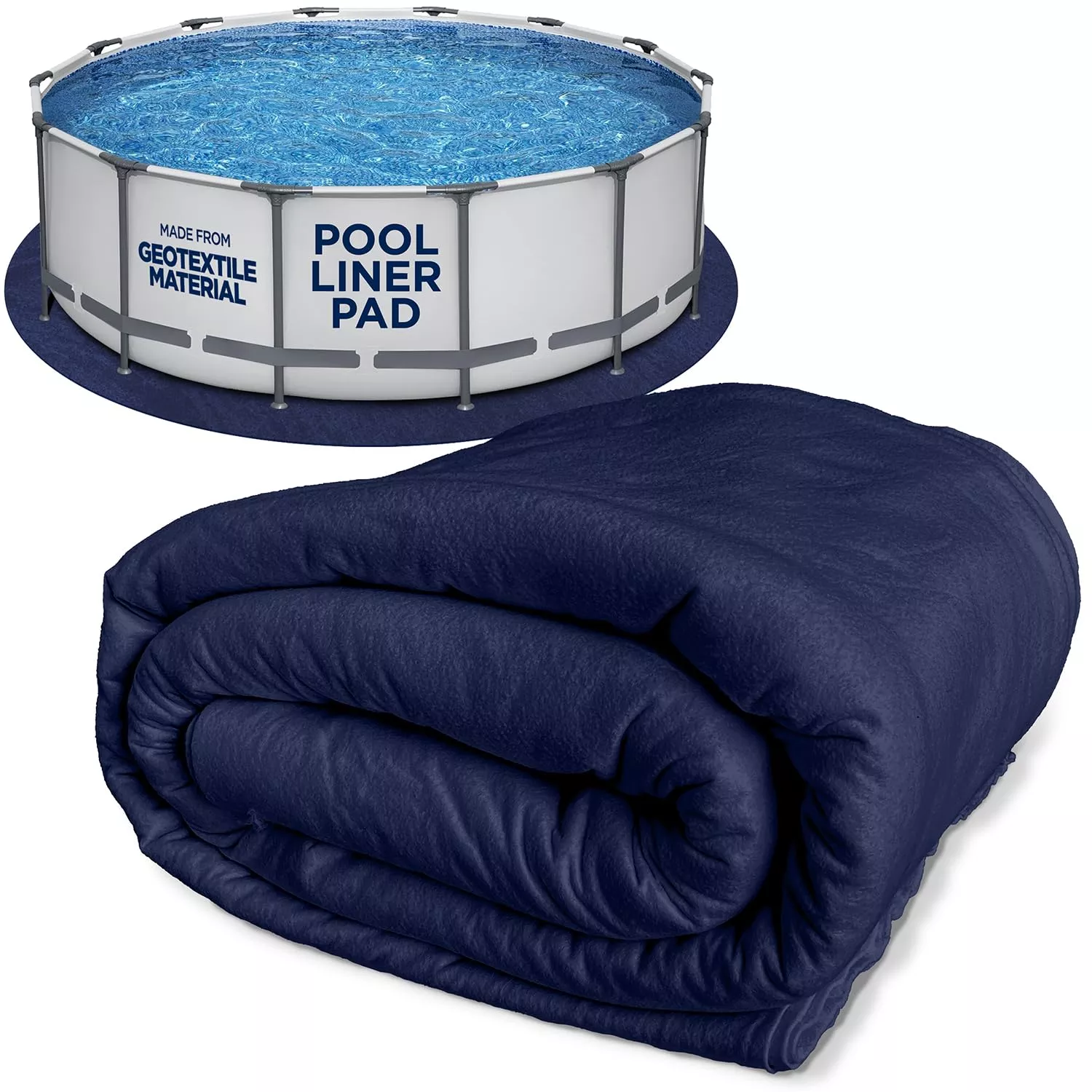 Shop Square 12-Foot Pool Liner Pad for Above Ground Pools - Under Pool Padding, Above Ground Pool Pad, Puncture Protection, Extend Liner Life, Durable Geotextile Material