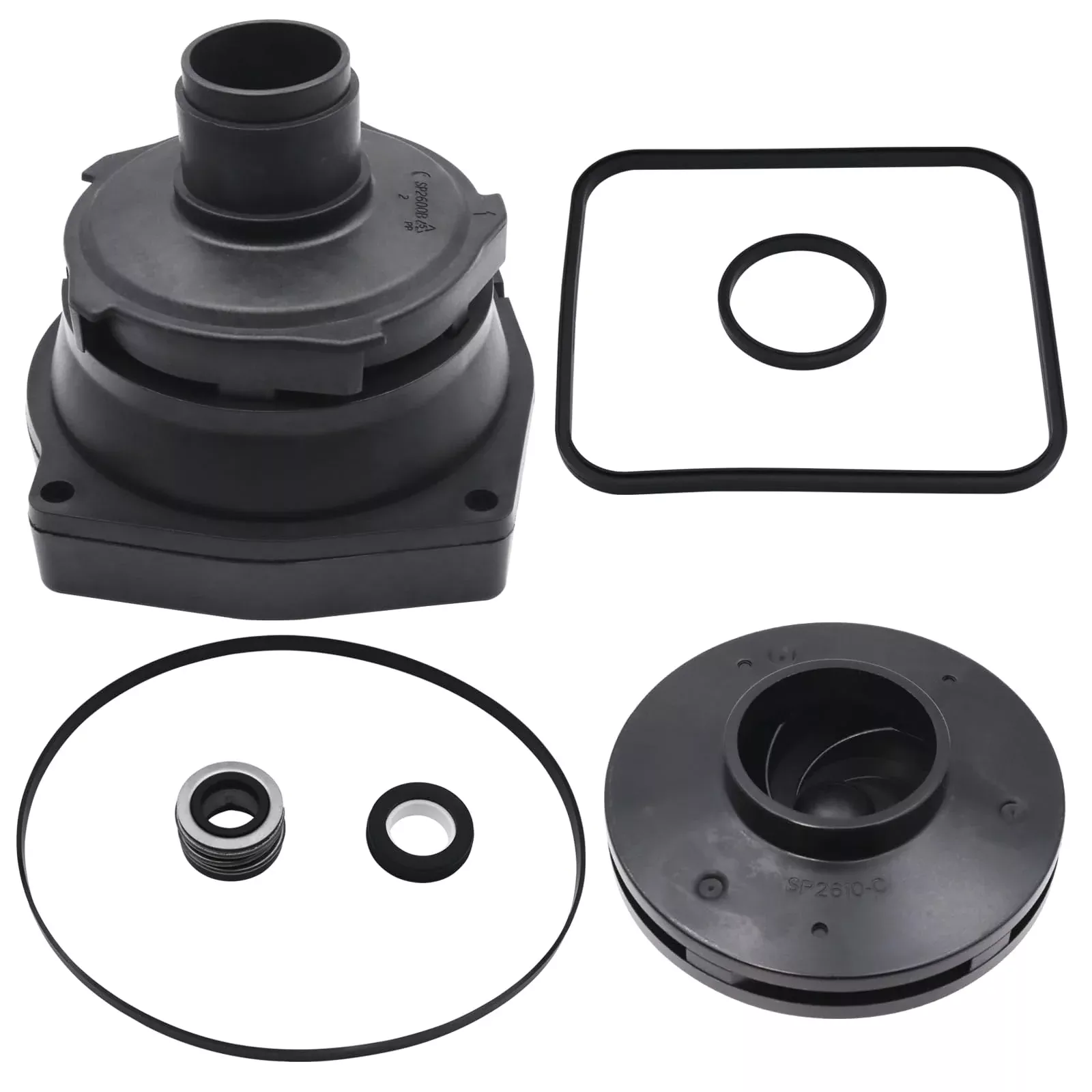 SPX2610CKIT Drivetrain Upgrade Kit Replacement for Hayward Super Pump 1600X, 1-1 /2-HP – Restore Performance with Durable, Easy-to-Install Parts