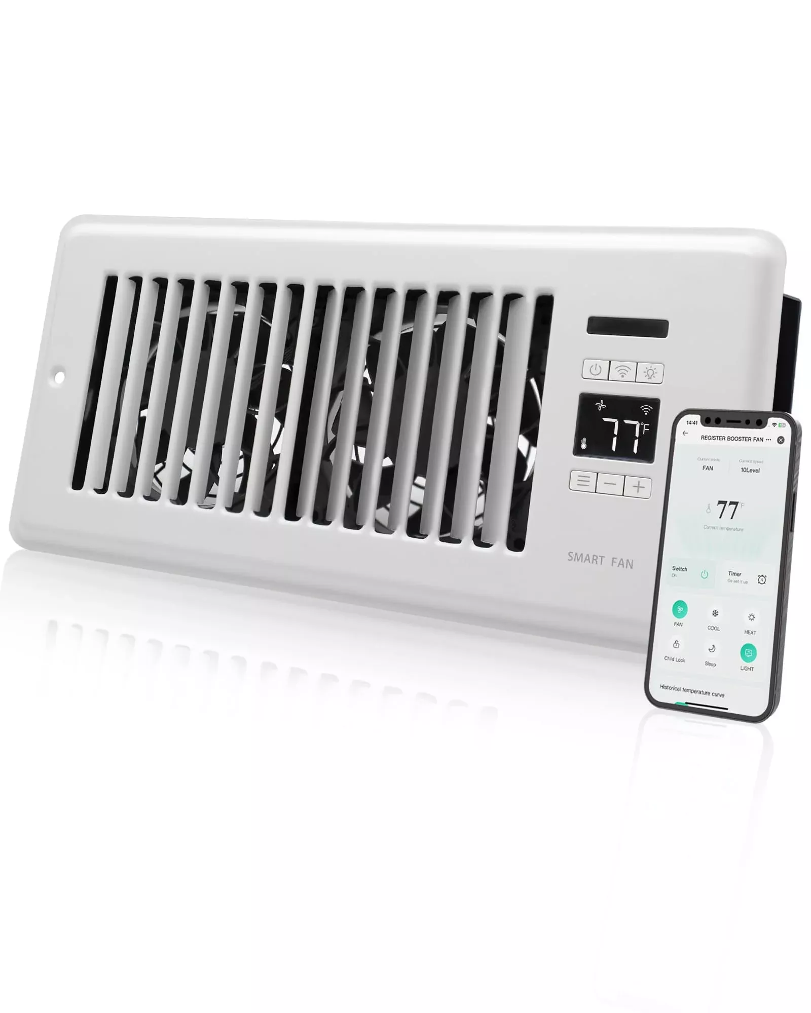 Super Quiet Register Booster Fan for 4