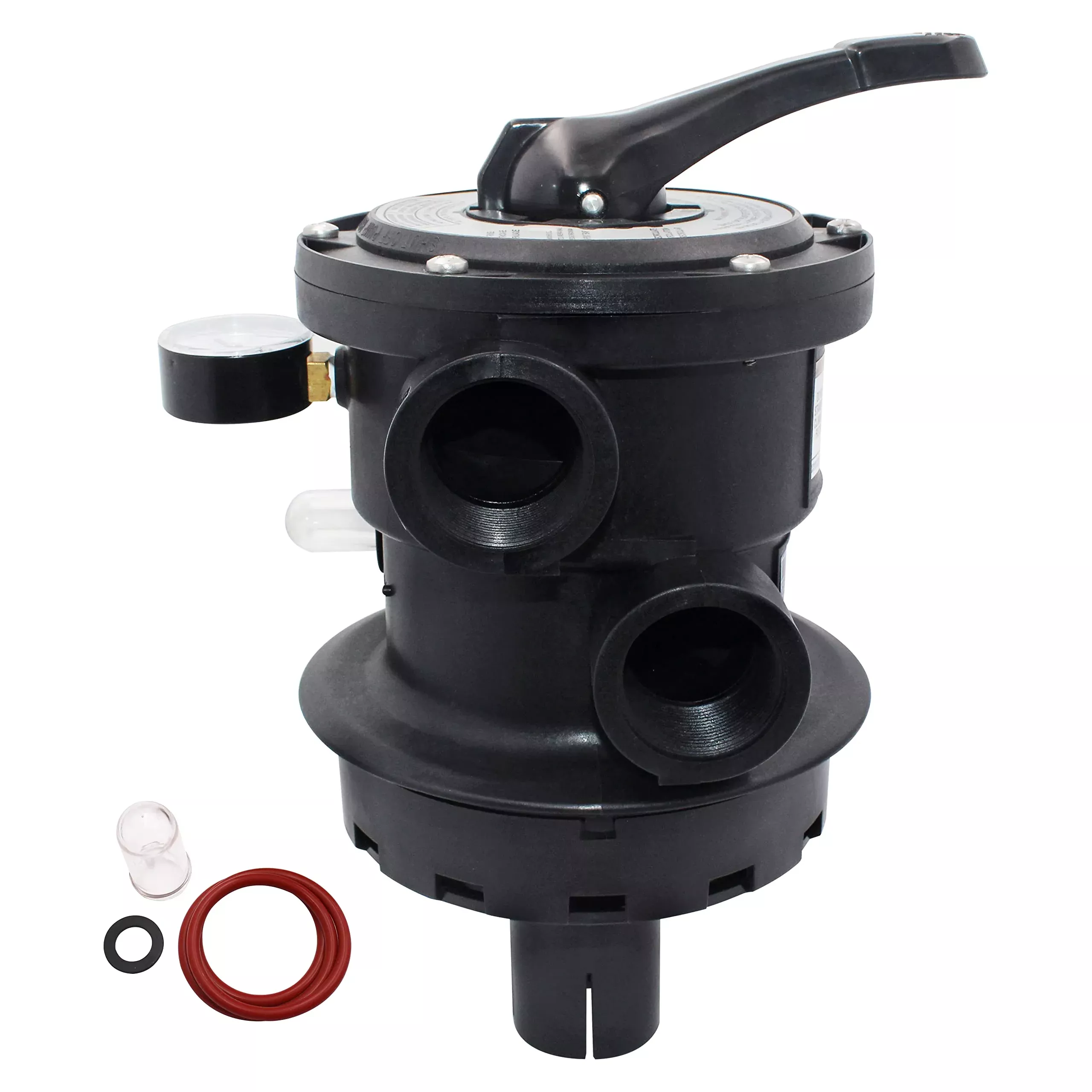 TIROAR SP0714T Top-Mount Multi Port Valve Compatible with Hayward VariFlo,Replacement for Hayward Above-Ground Pro or VL 210 Series Sand Filter,1-1 /2 Seven Position Control Valve,Black
