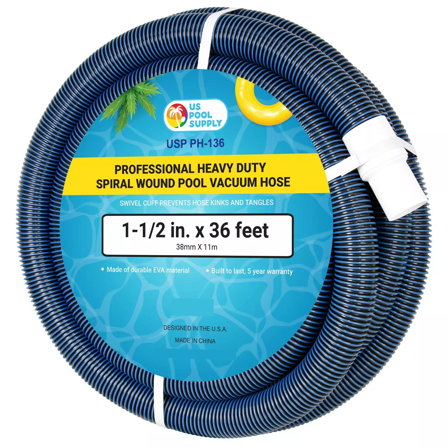 U.S. Pool Supply Pool Vacuum Hose - 1-1 /2