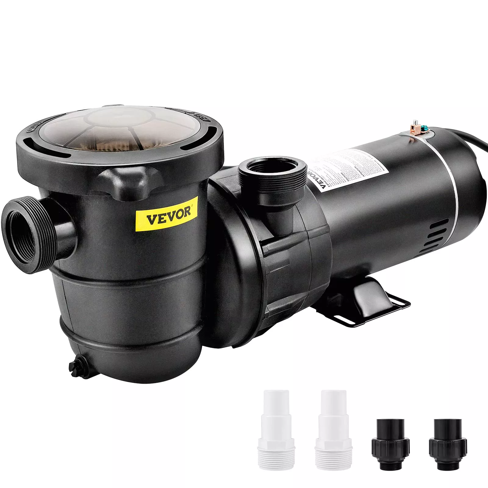 VEVOR Swimming Pool Pump, 1.5 HP 115 V, 1100 W Single Speed Pumps for Above Ground Pool w /Strainer Basket, 5280 GPH Max. Flow, Certification of ETL for Security