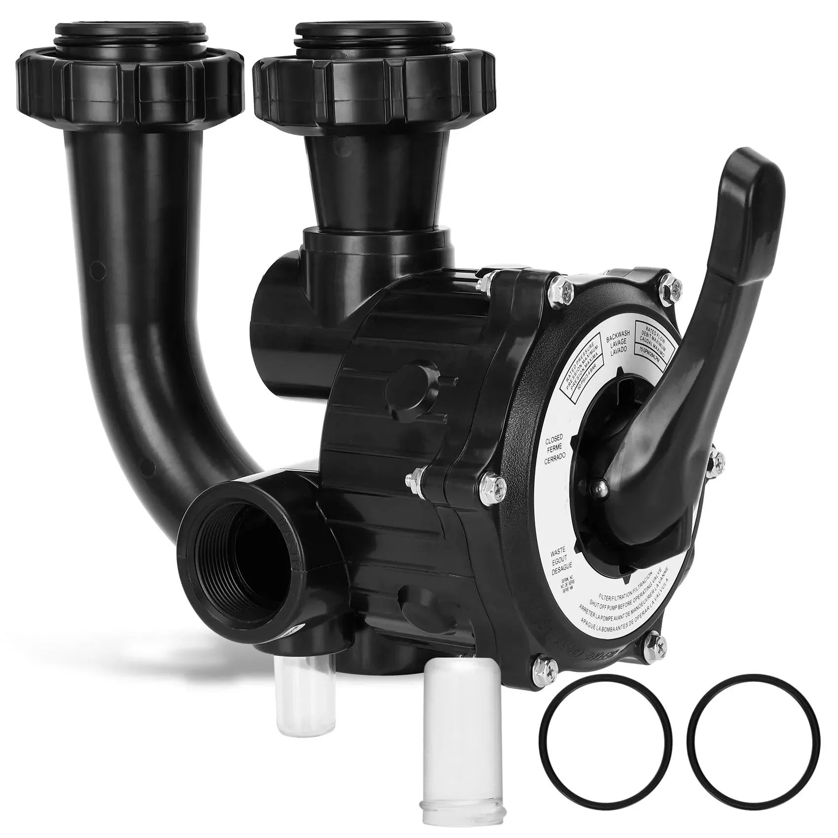 Vikua SP0710XR50 Backwash Valve Coupling Compatible with Hayward Pro-Series Vari-Flo Vertical Grid DE Filters with 1-1 /2-inch NPT and 6-Positions for Hayward Multiport Valve sp710xr50