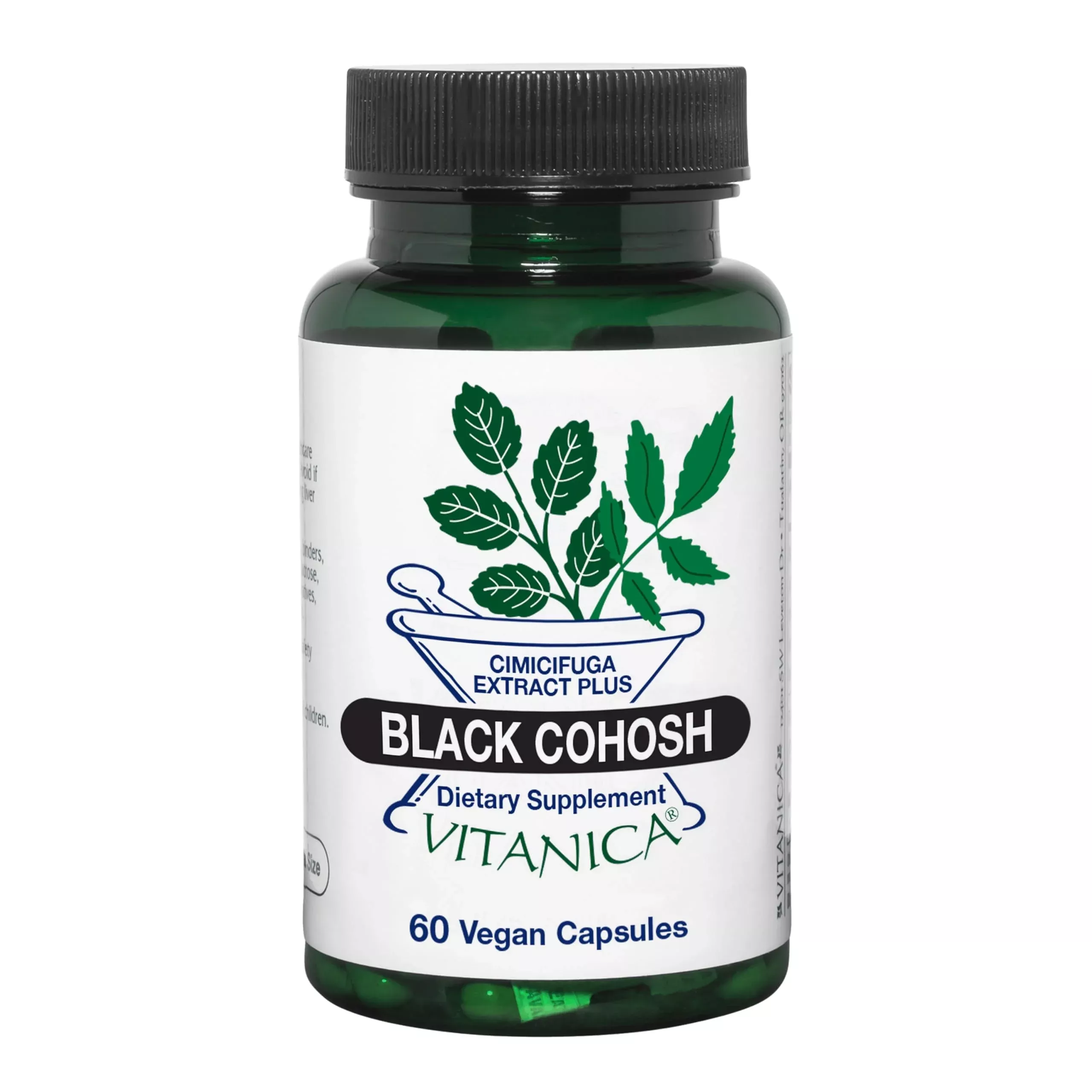 Vitanica Black Cohosh, Cimicifuga Extract Plus, Vegan, 60 Capsules